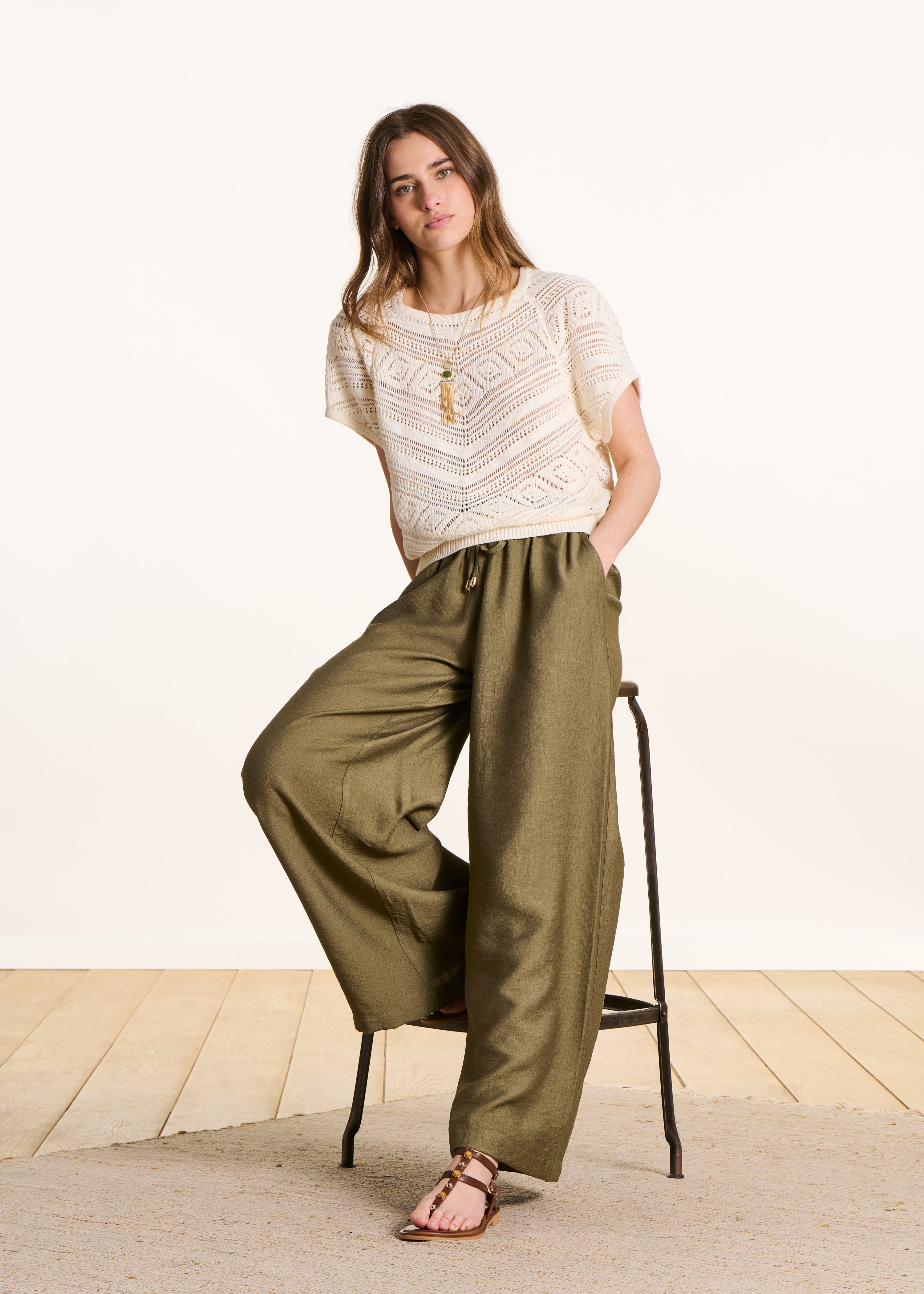 la-f-e-marabout-e-filia-pullover-lochstrick-ecru-damen image 2