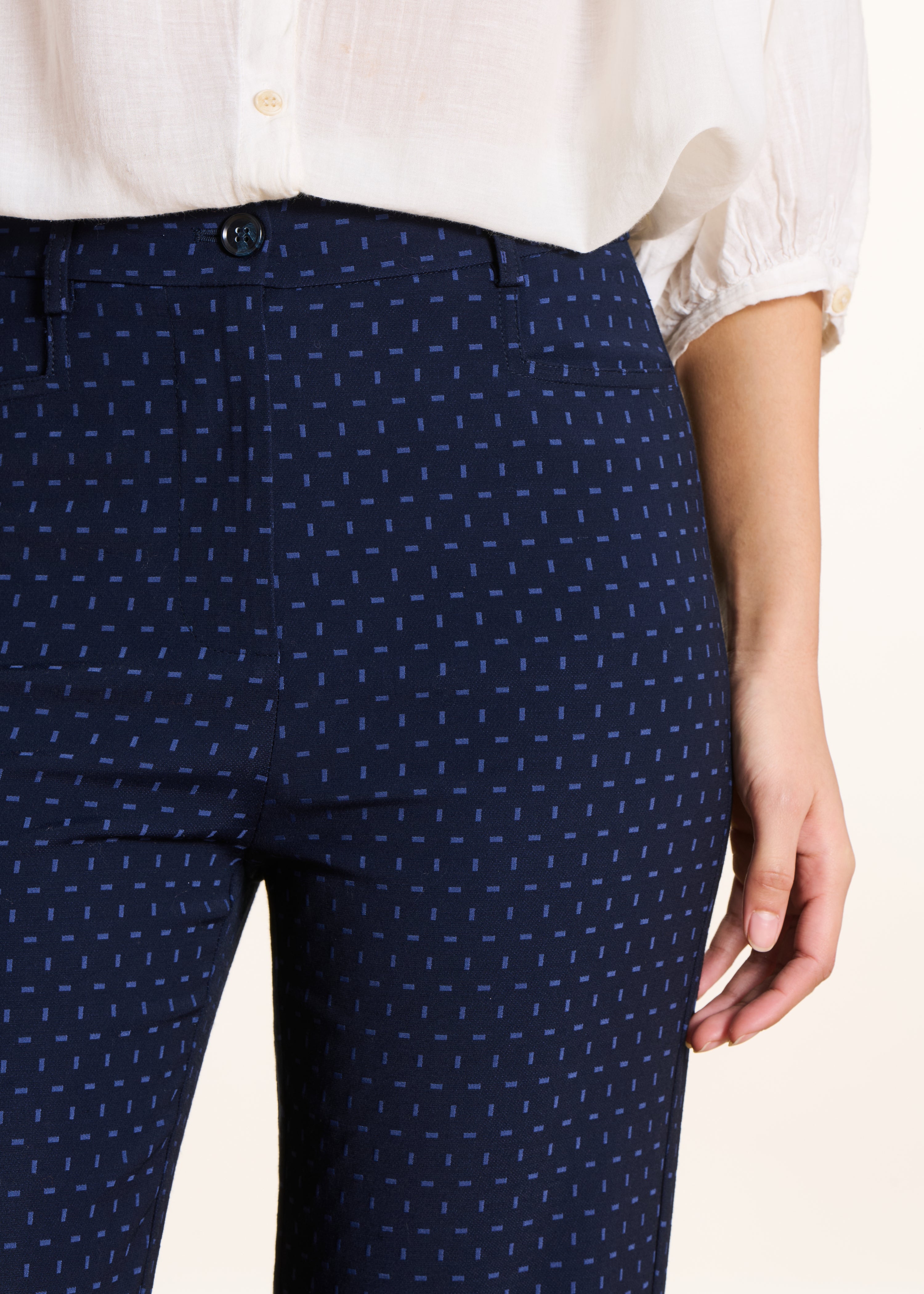 la-f-e-marabout-e-fazioni-hose-blau-jacquard-flare image 5