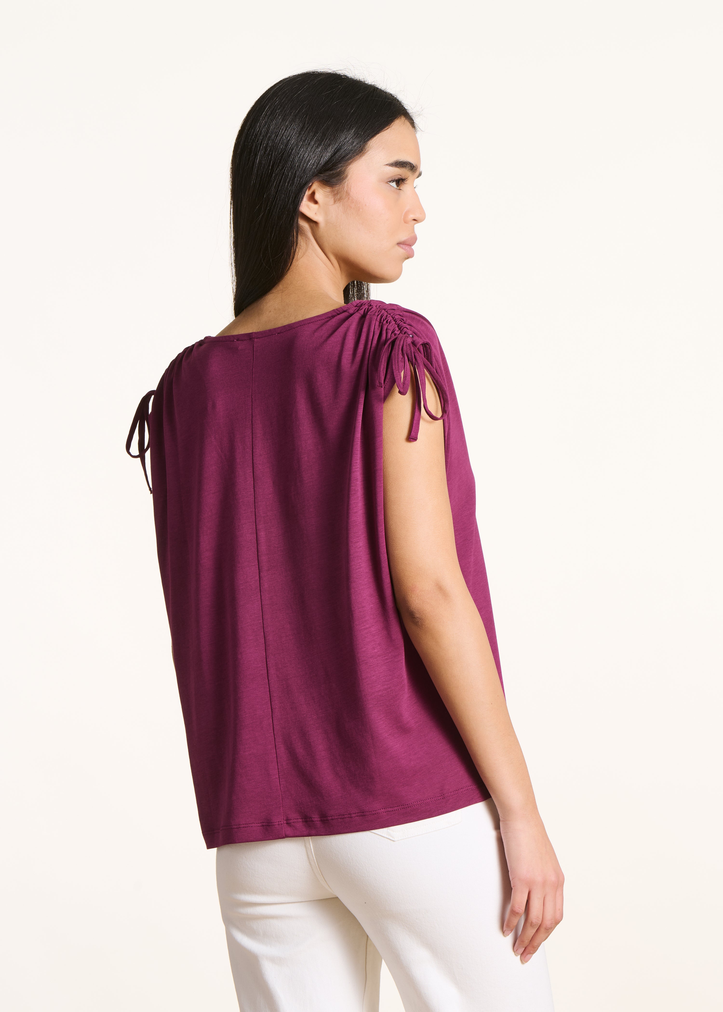 la-f-e-marabout-e-filou-t-shirt-v-ausschnitt-violett-damen image 3