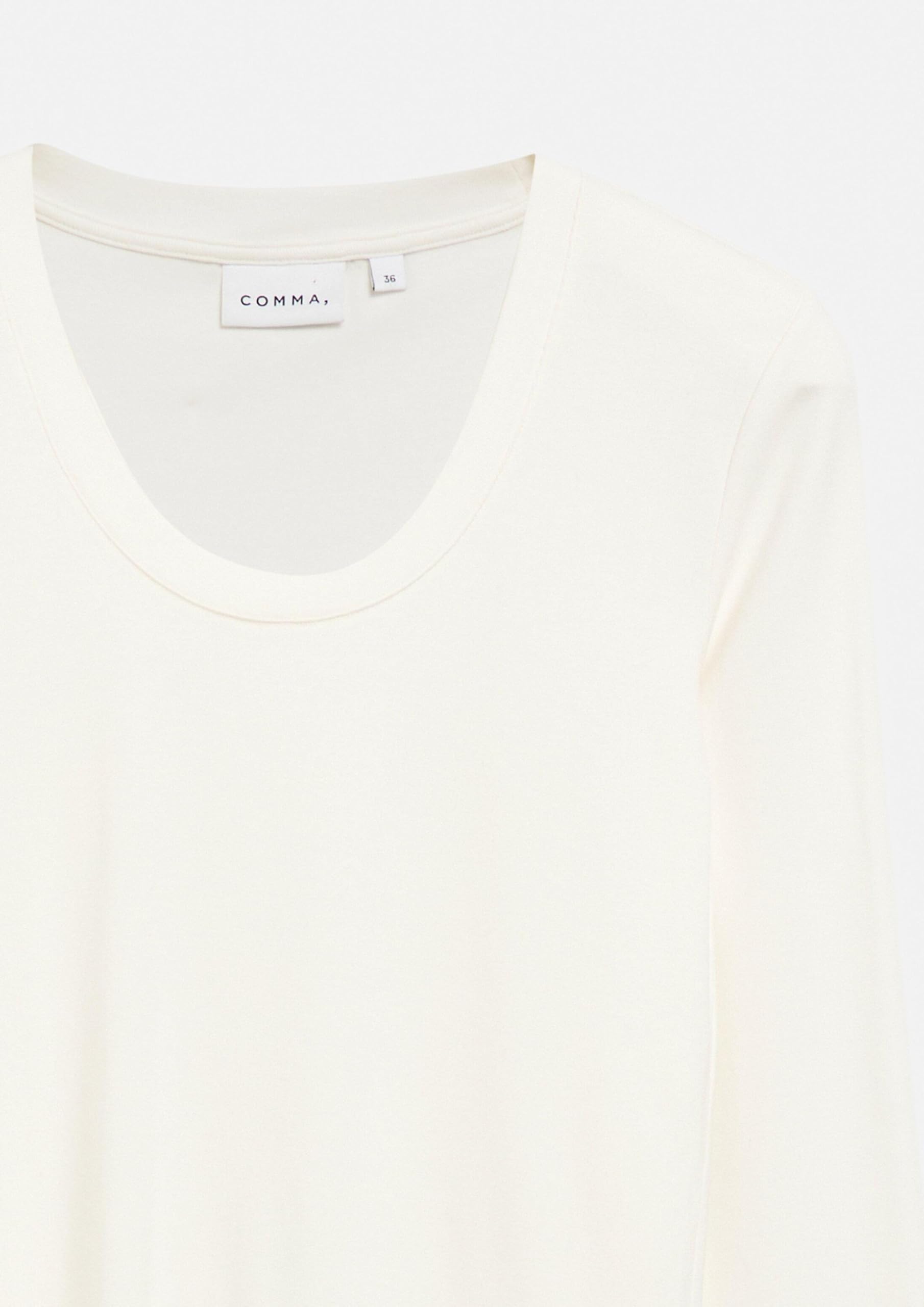 comma-langarm-shirt-slim-fit-jersey-wei-gr-34-rundhals image 5
