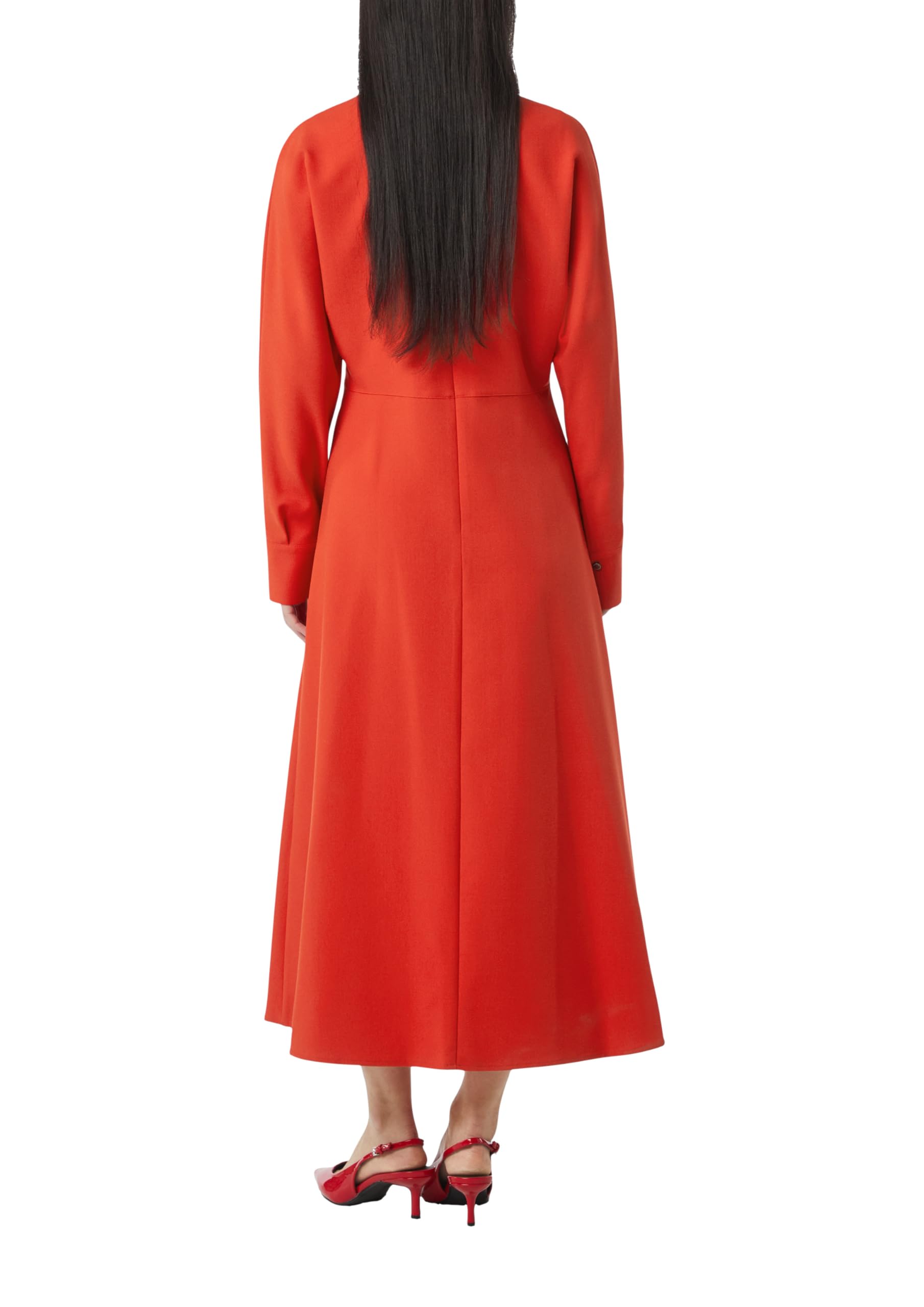 comma-crepe-kleid-fledermausarm-gr-38-v-ausschnitt-flie-end image 2