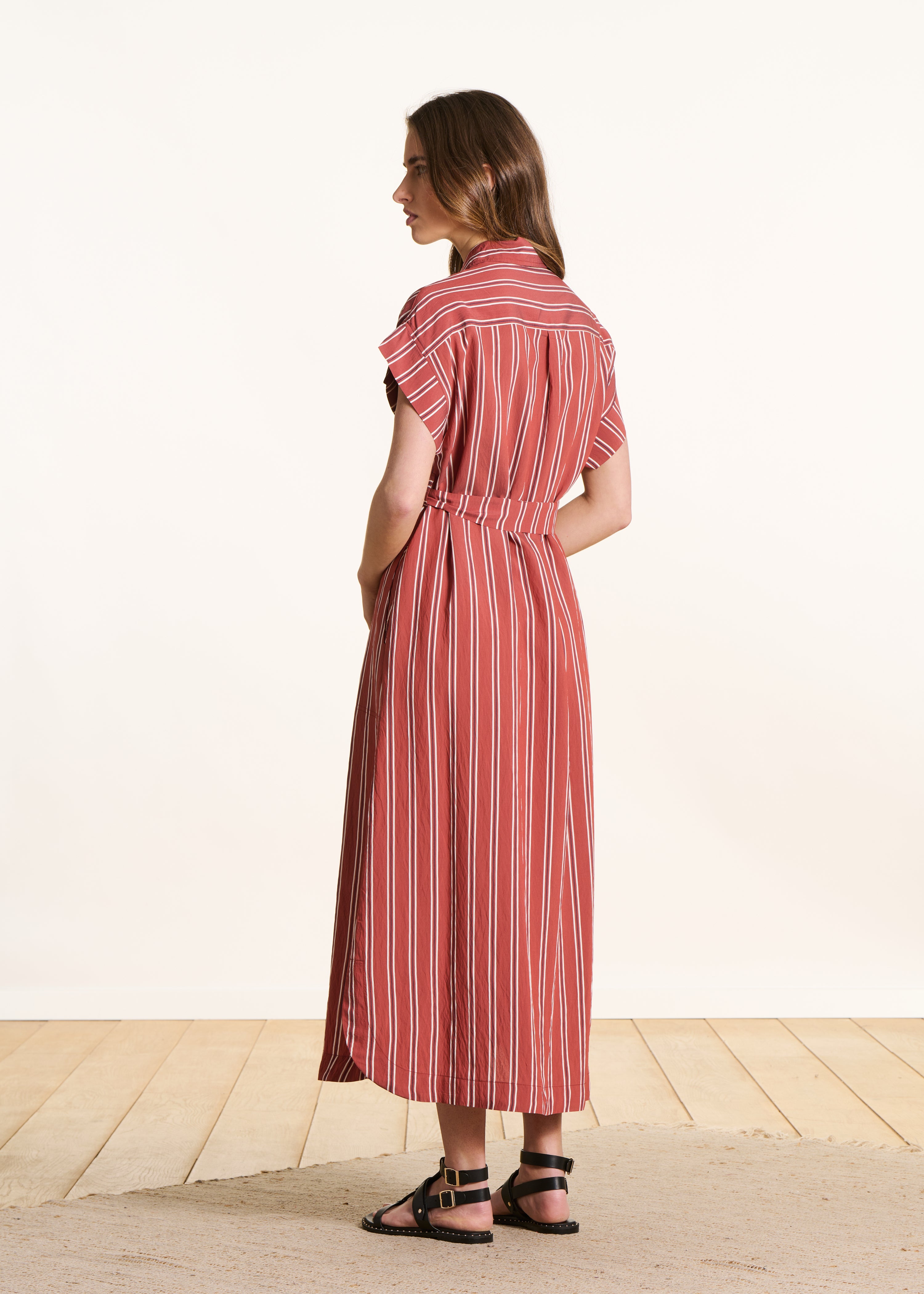 la-f-e-marabout-e-fuego-hemdkleid-rot-gestreift-gr-36 image 2