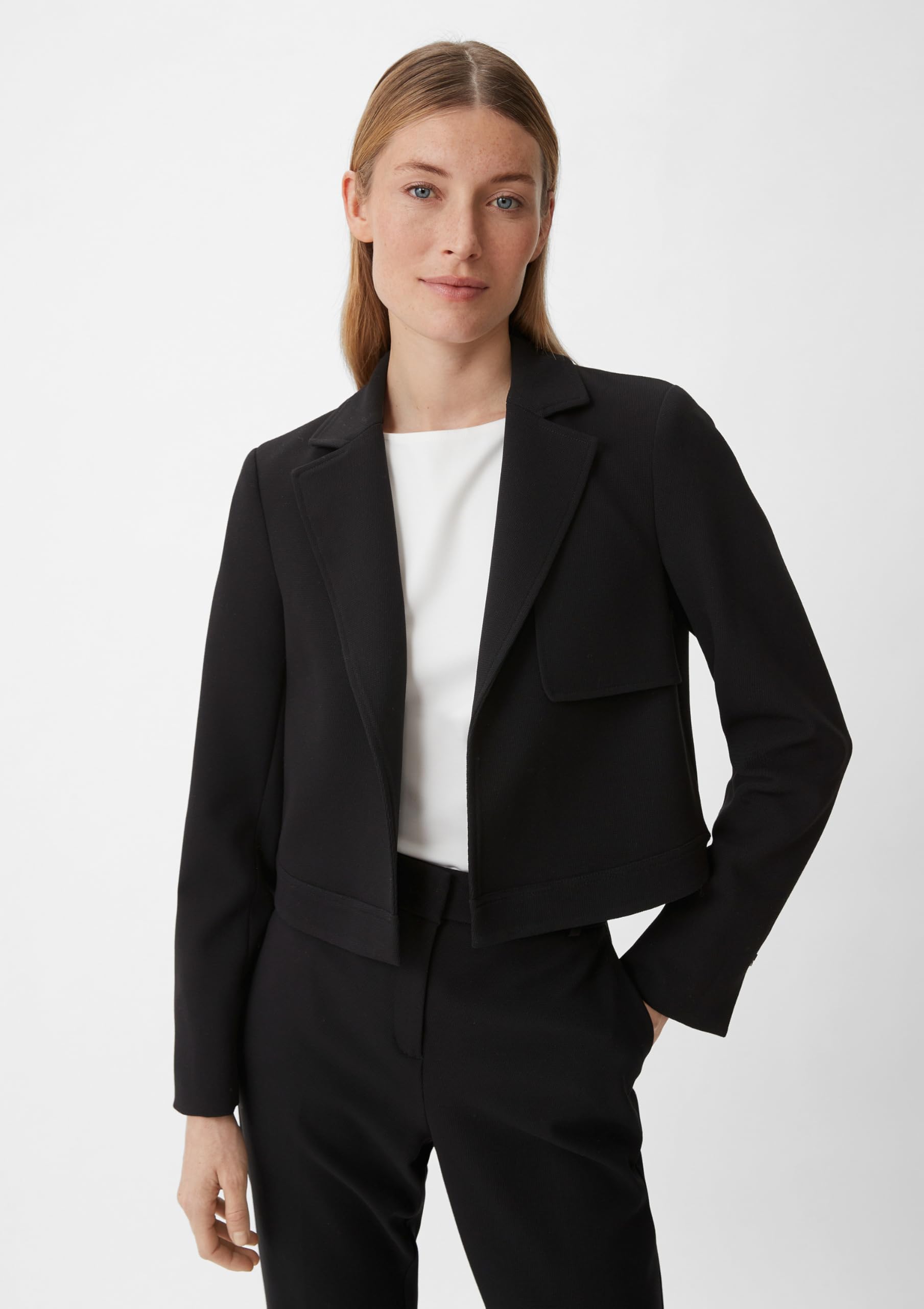 comma-blazer-kurz-damen-viskosemix-reverskragen image 7