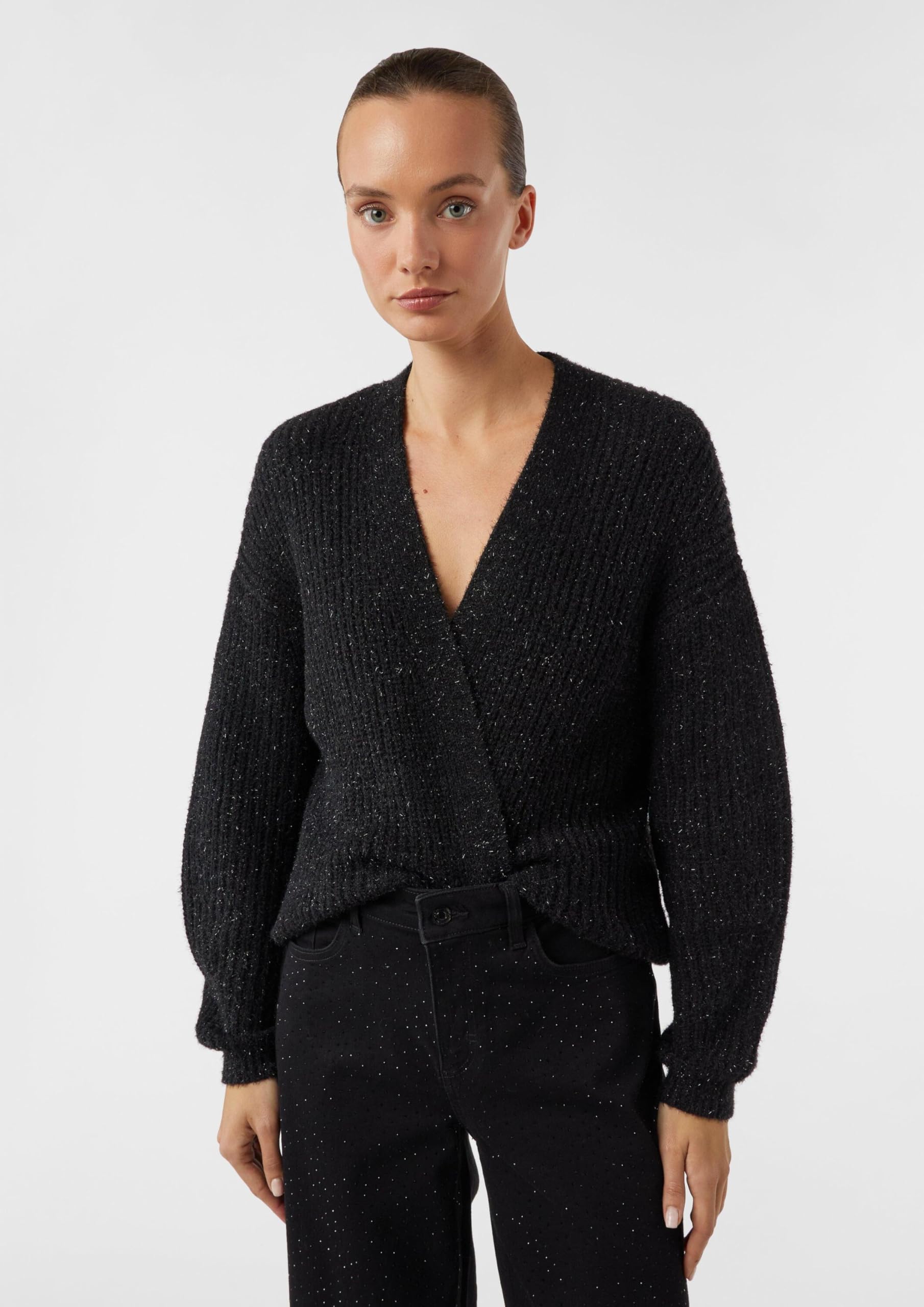 comma-strickcardigan-gr-42-mit-glitzergarn-knopf image 6
