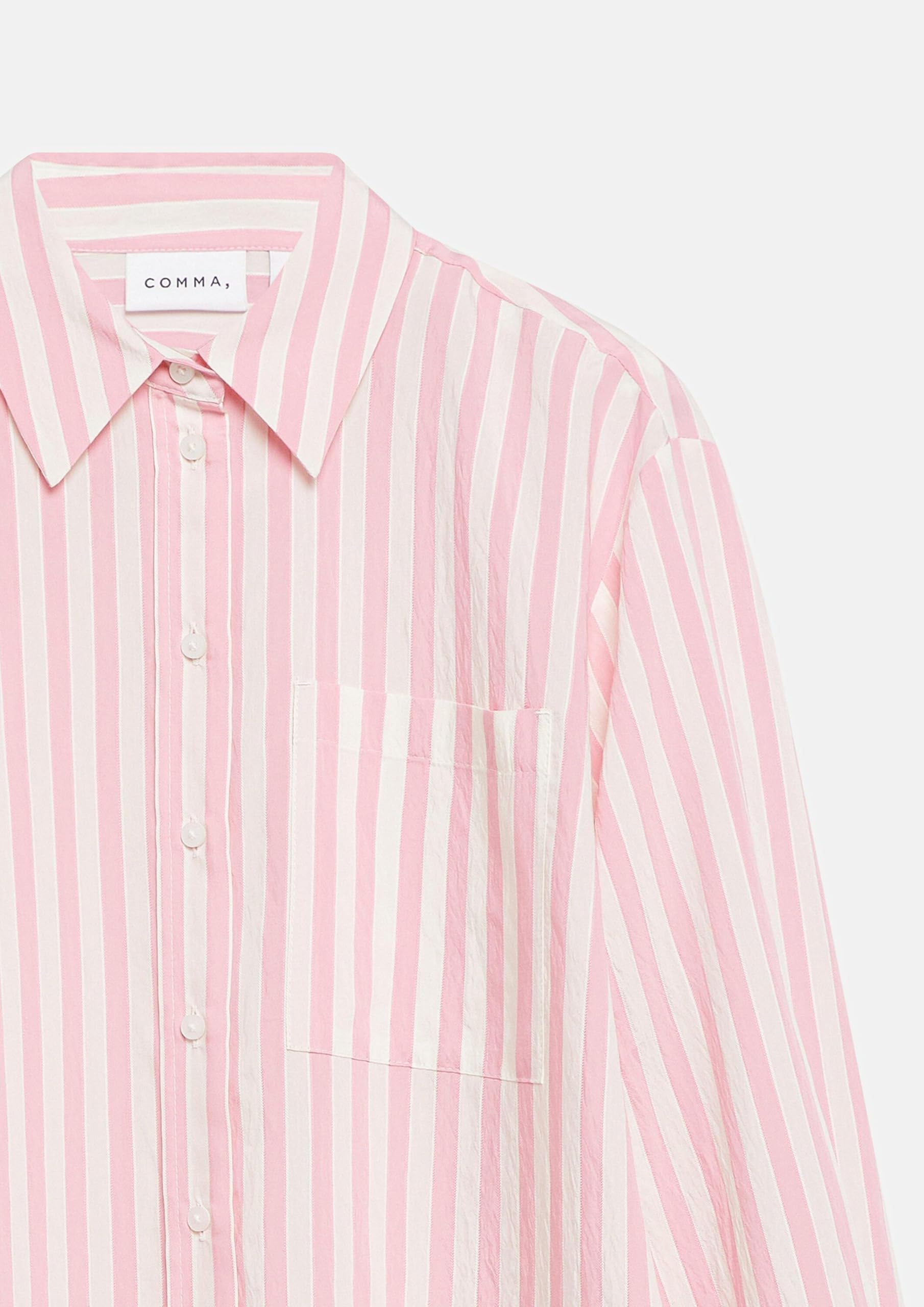 comma-blouses-bluse-loose-fit-streifen-hemdkragen-gr-34-rosa image 5