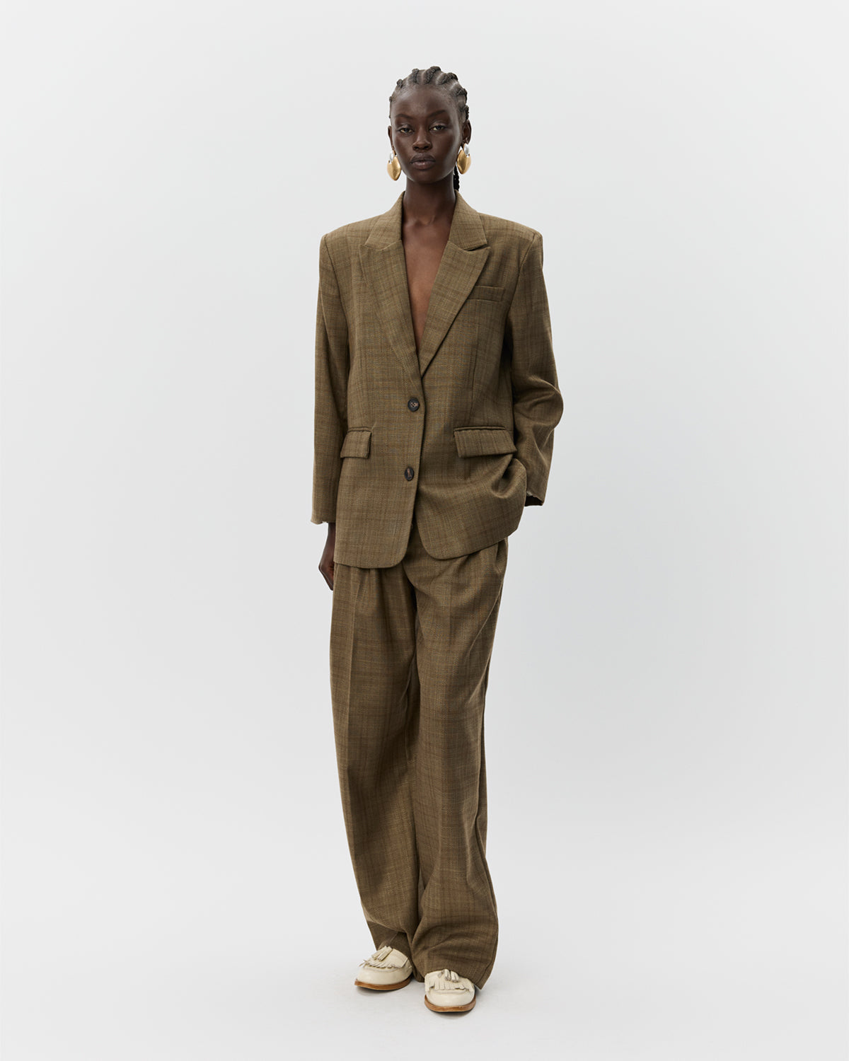 sofie-schnoor-women-carlottasw-hose-braun-tweed-wide-leg image 2