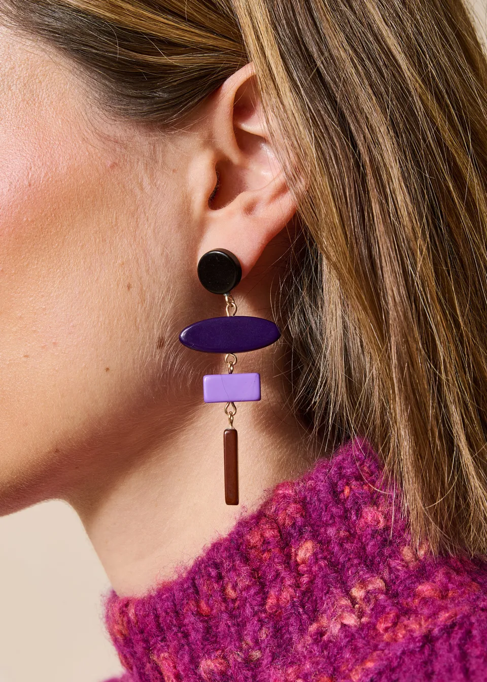 la-f-e-marabout-e-gothir-ohrringe-violett-geometrisch image 1