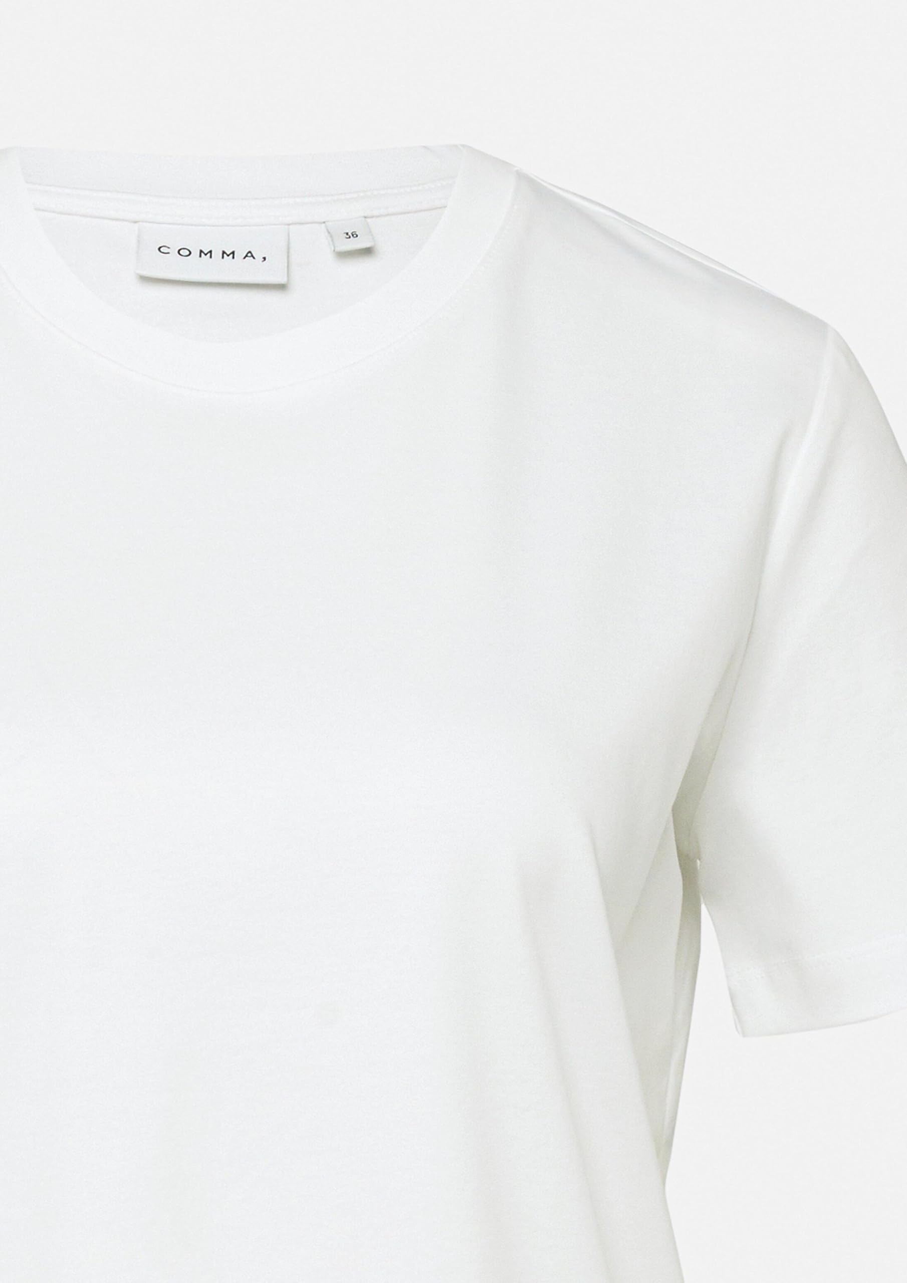 comma-tops-baumwoll-t-shirt-gr-40-kurzarm-basic image 5