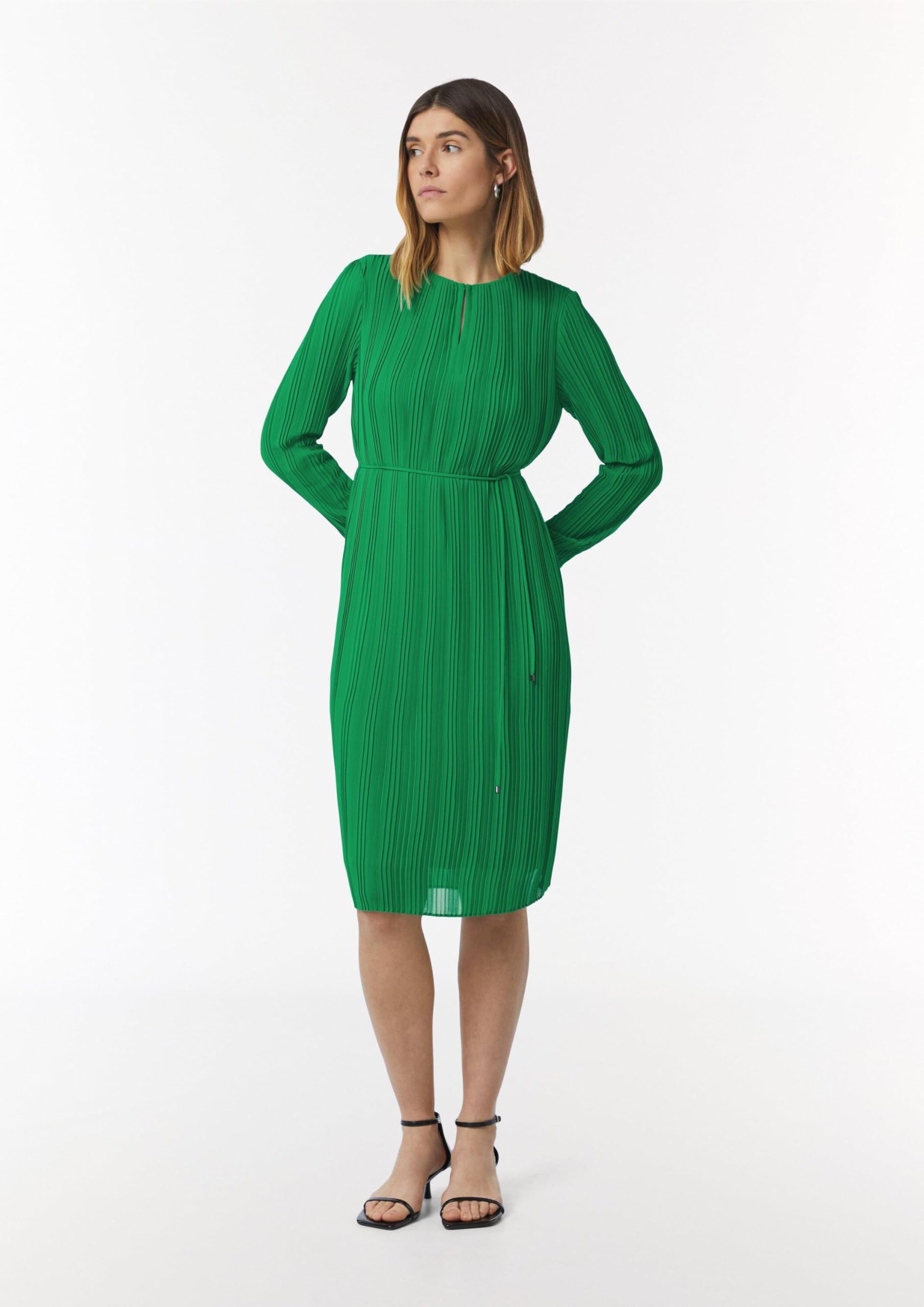 comma-midikleid-plissee-gr-40-chiffon-mit-g-rtel image 7
