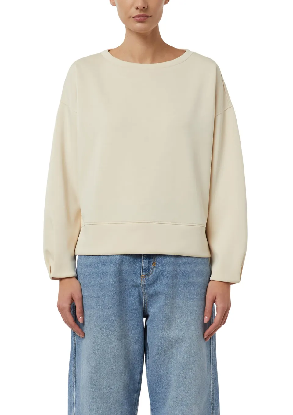 comma-sweatshirt-faltendetail-schwarz-gr-e-44-damen image 1