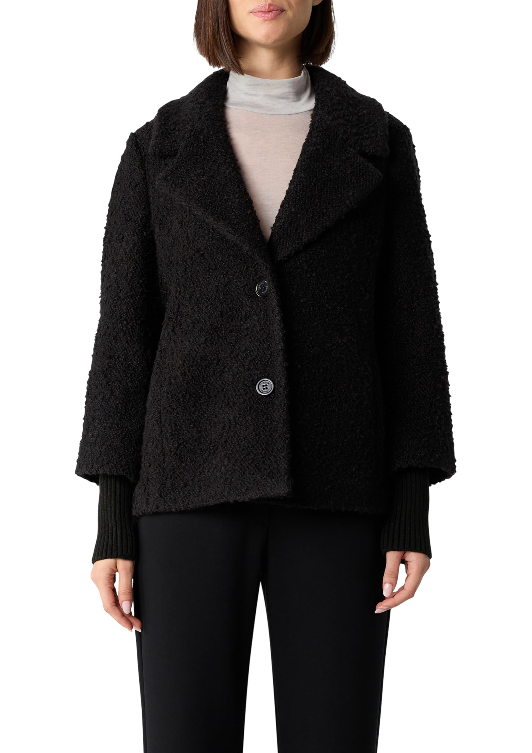 comma-boucl-jacke-kurz-jacke-gr-44-mit-reverskragen image 1