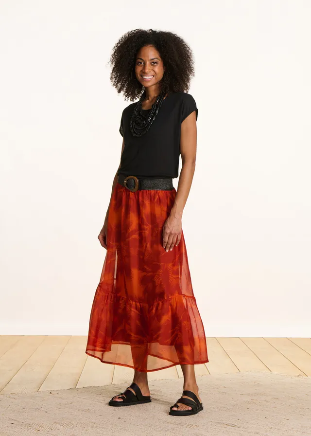la-f-e-marabout-e-daurenz-rock-orange-midi-print image 1