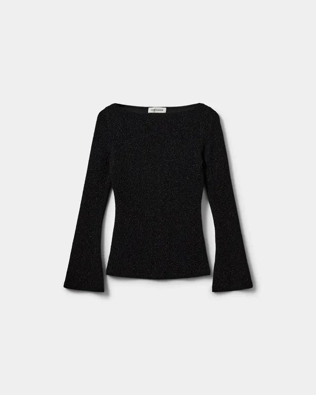 sofie-schnoor-women-irenasw-glitzer-bluse-schwarz image 1