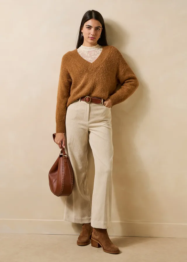 la-f-e-marabout-e-zander-hose-beige-samt-gr-34 image 1