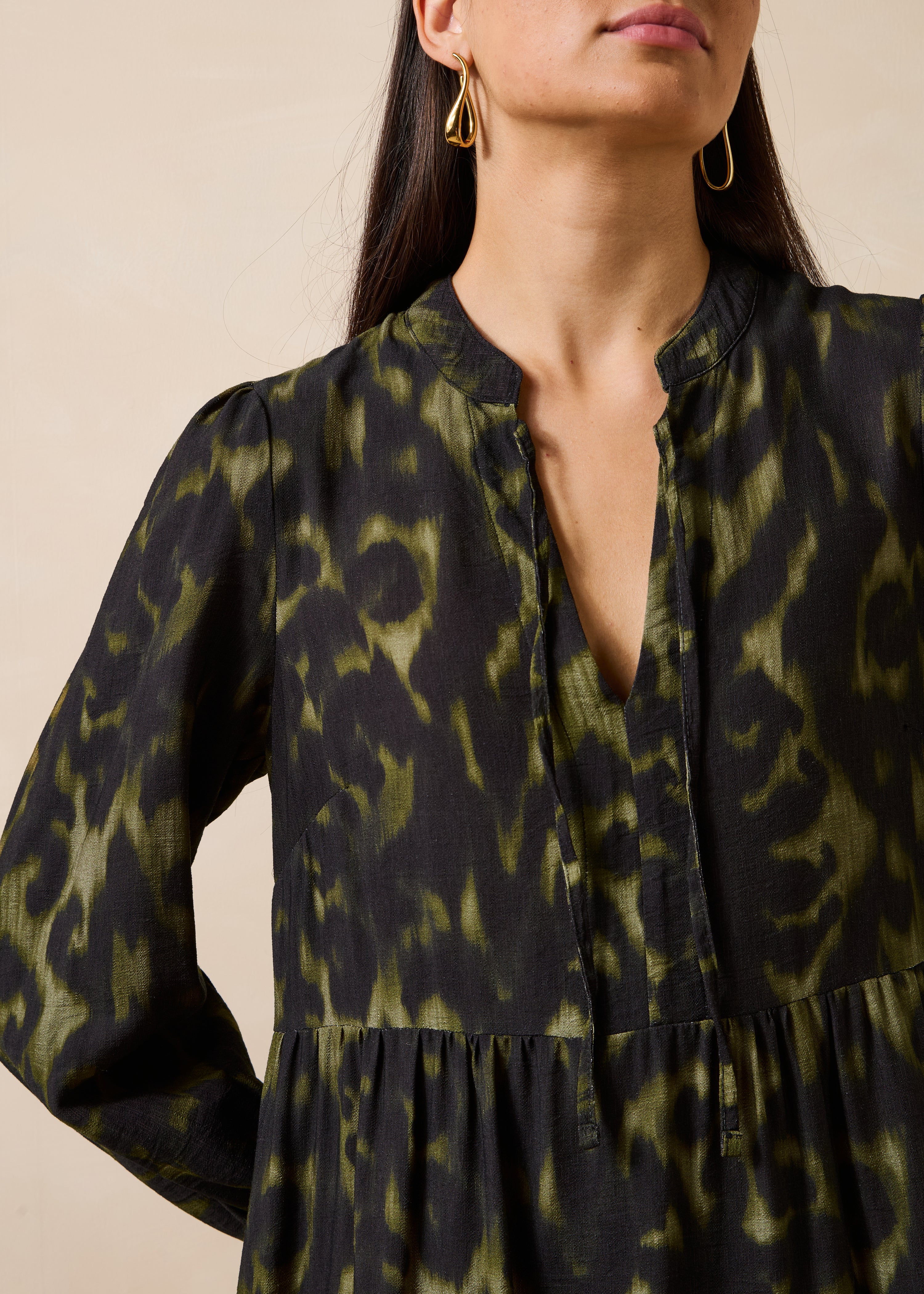 la-f-e-marabout-e-zidar-maxikleid-khaki-animal-viskose image 5