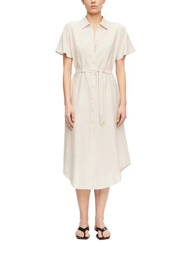 comma-hemdblusenkleid-viskose-leinen-midi-gr-e-44 image 1