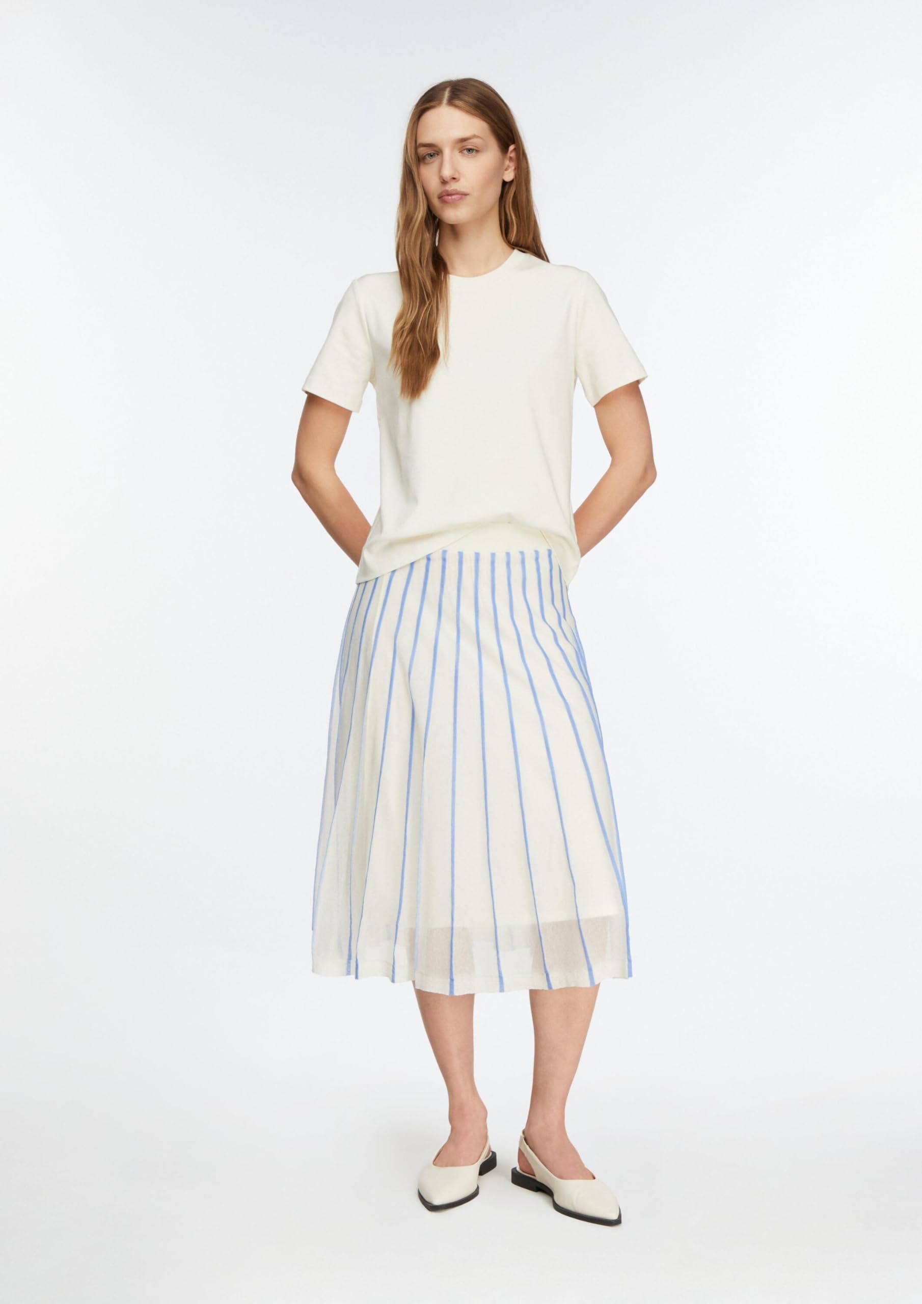 comma-skirts-gestrickter-rock-plissee-optik-elastischer-bund image 6