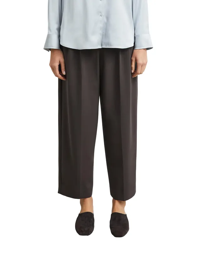 comma-hose-wide-leg-nadelstreifen-g-rtel-dunkelbraun image 1