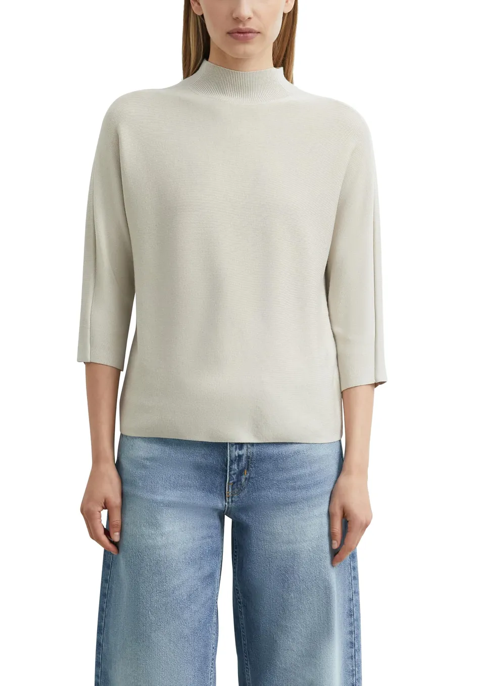 comma-knitwear-strickpullover-feinstrick-beige-3-4-arm image 1