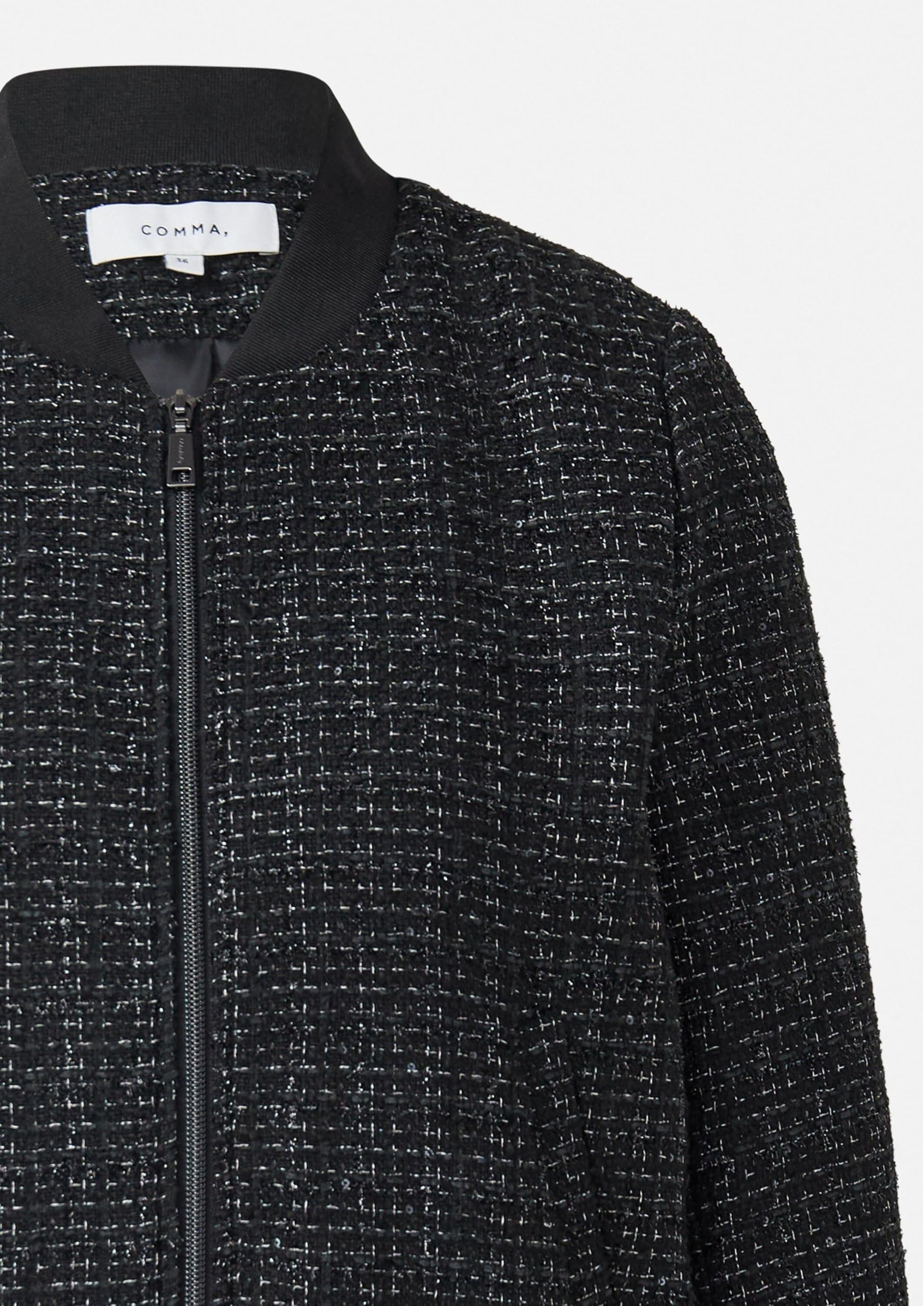 comma-kurzer-blouson-jacke-gr-e-40-mit-glitzergarn image 6
