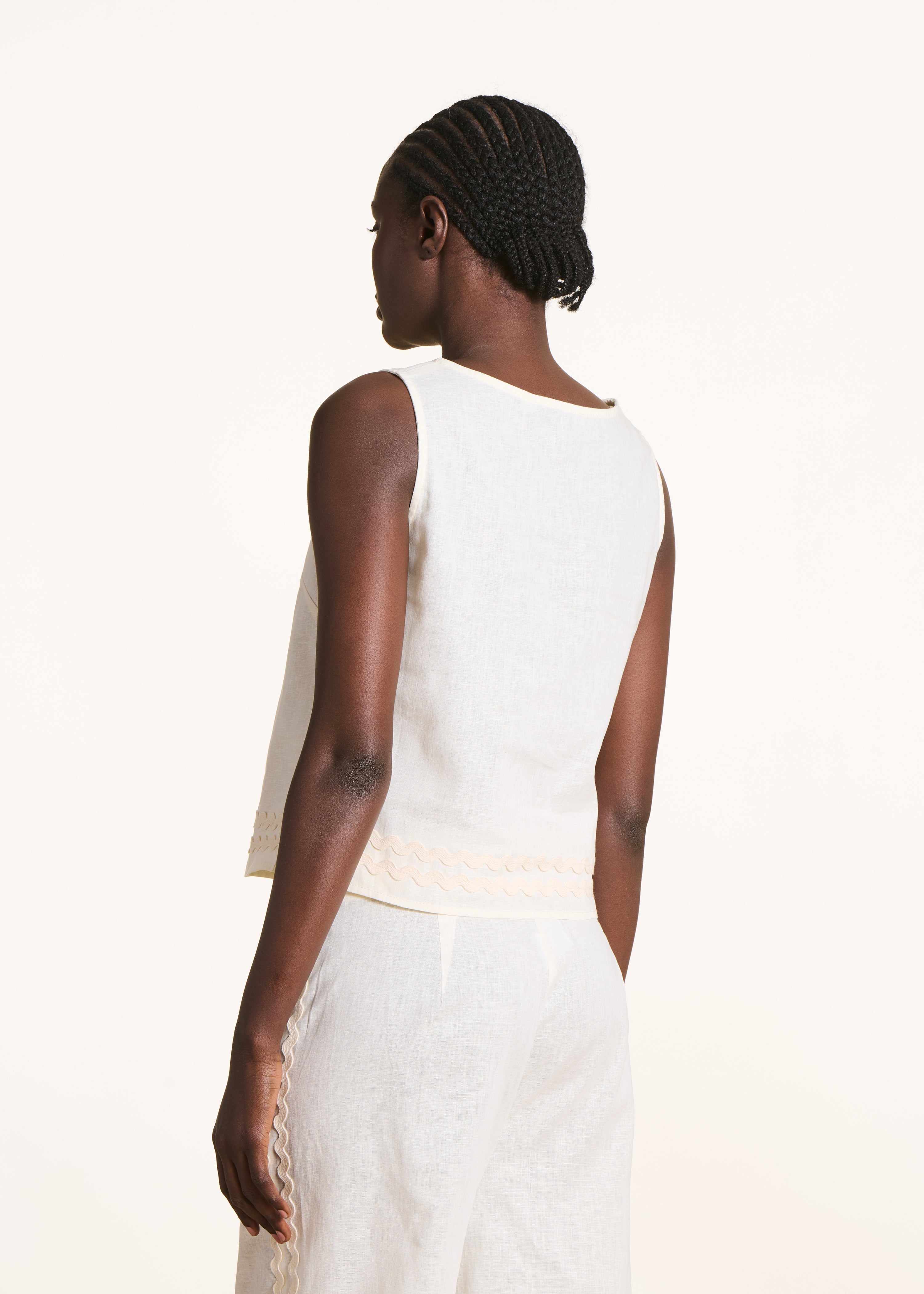 la-f-e-marabout-e-top-ecru-leinen-rmellos image 3