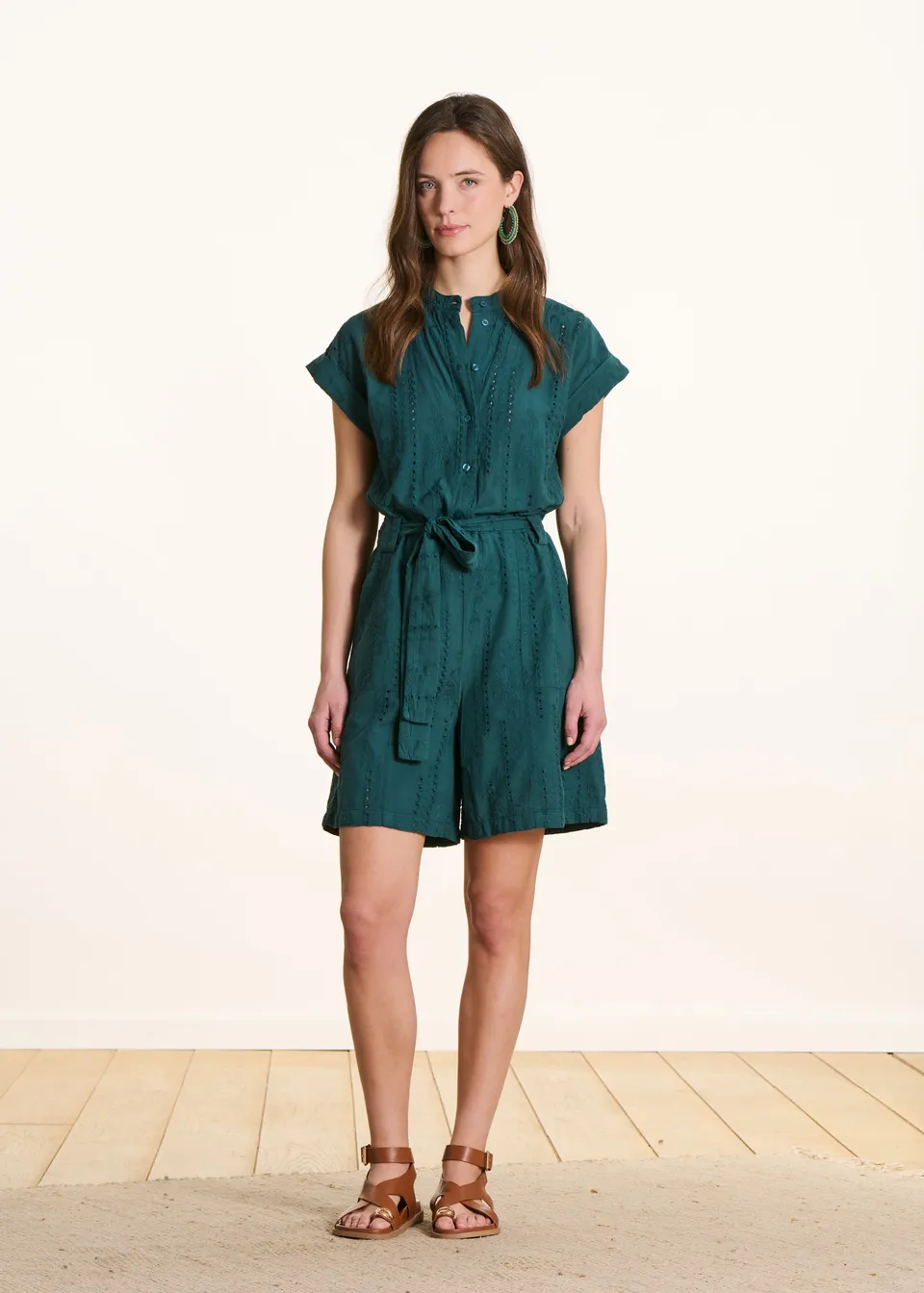 la-f-e-marabout-e-dijon-playsuit-petrol-broderie image 1