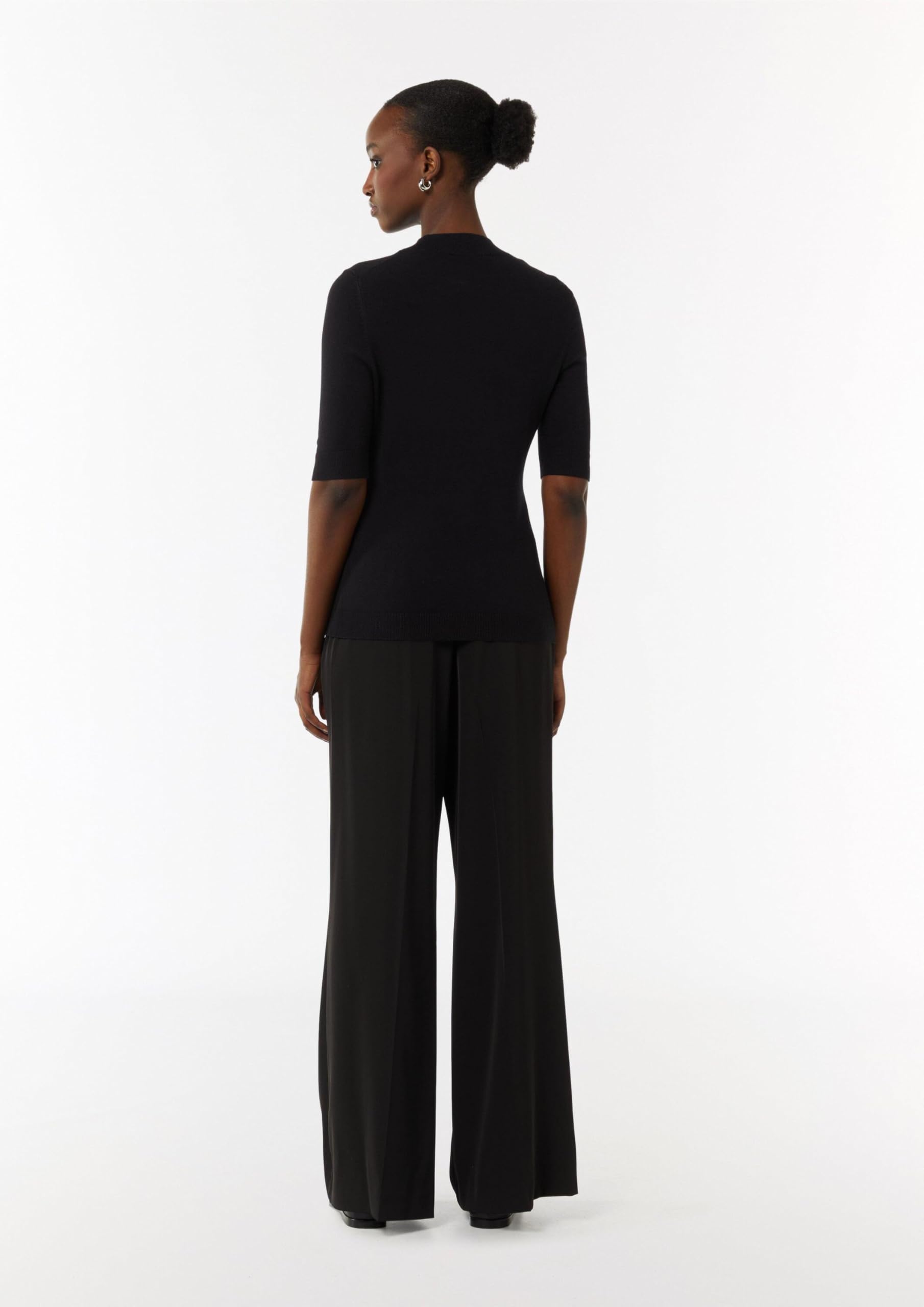 comma-knitwear-feinstrickpullover-mit-stehkragen-schwarz image 6