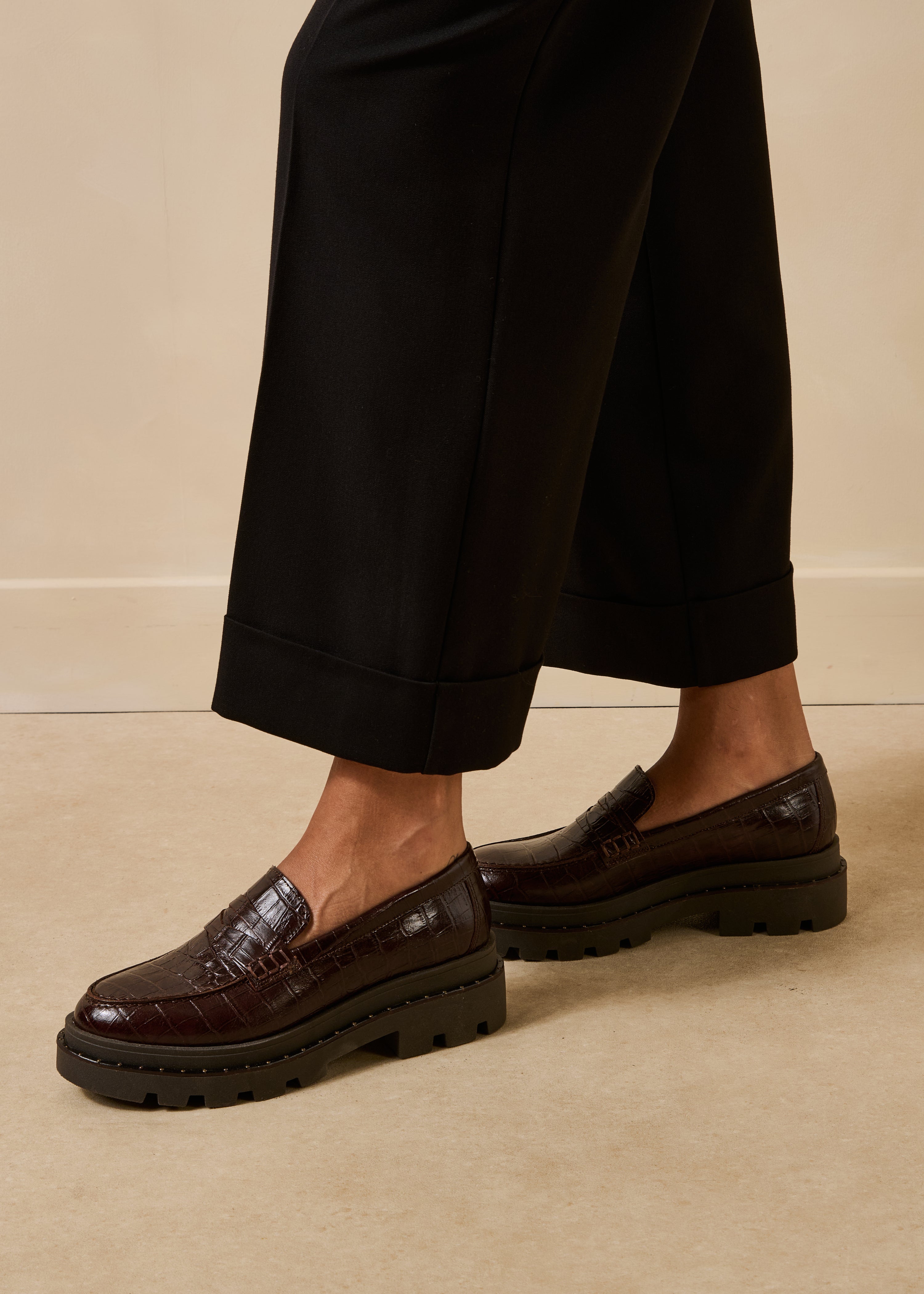 la-f-e-marabout-e-ganza-loafer-braun-kroko-leder image 3