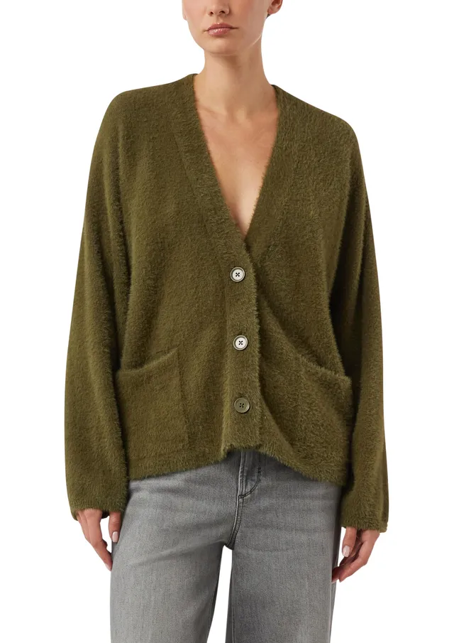 comma-cardigan-relaxed-fit-strick-olivgr-n-xs image 1