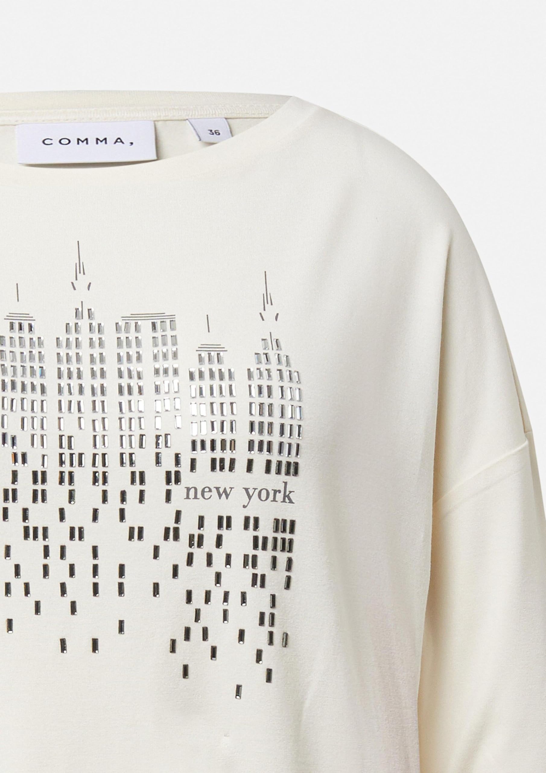 comma-tops-langarmshirt-print-strass-gr-36 image 6