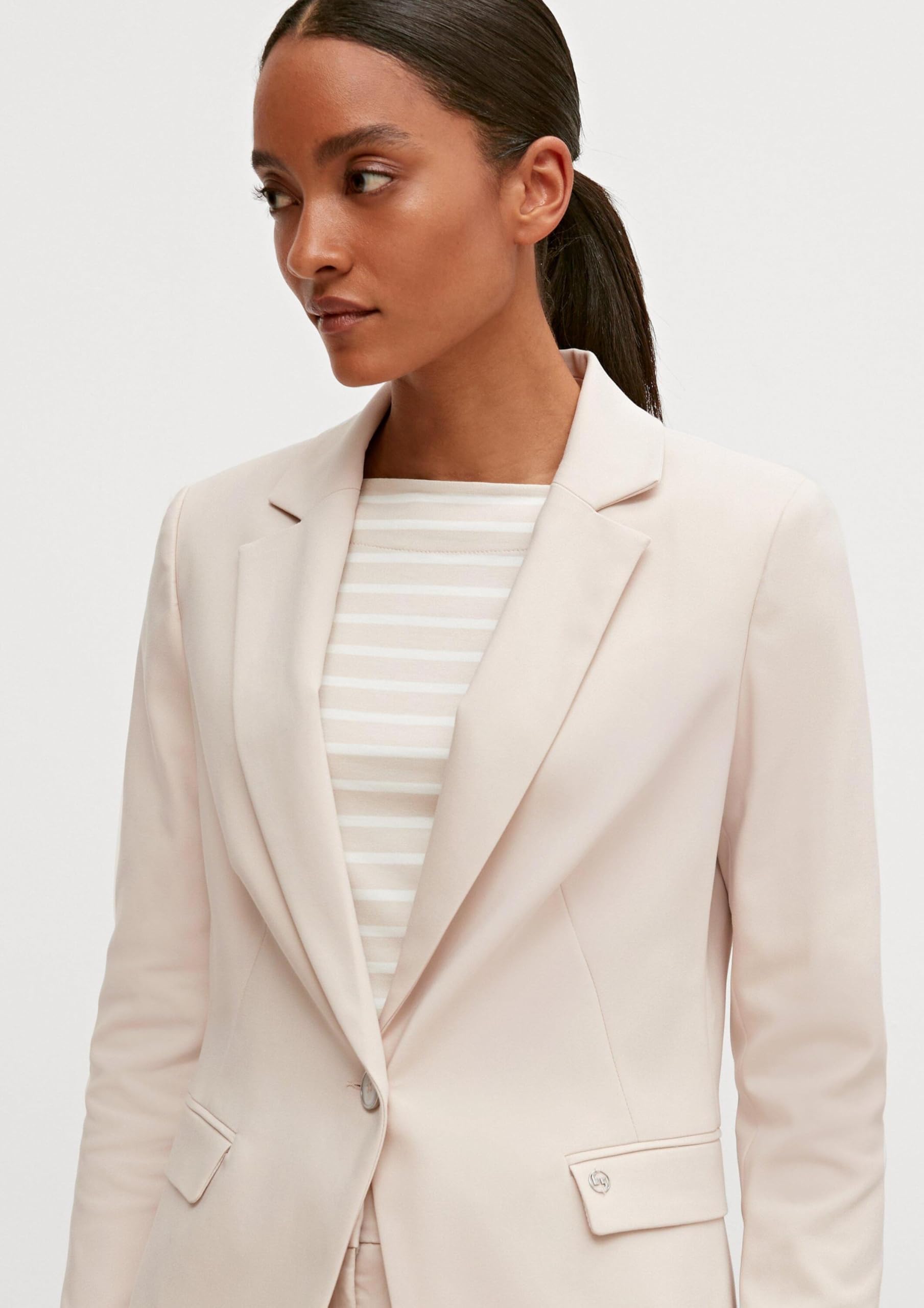 comma-blazer-damen-beige-8102-baumwollmix-tailliert image 4