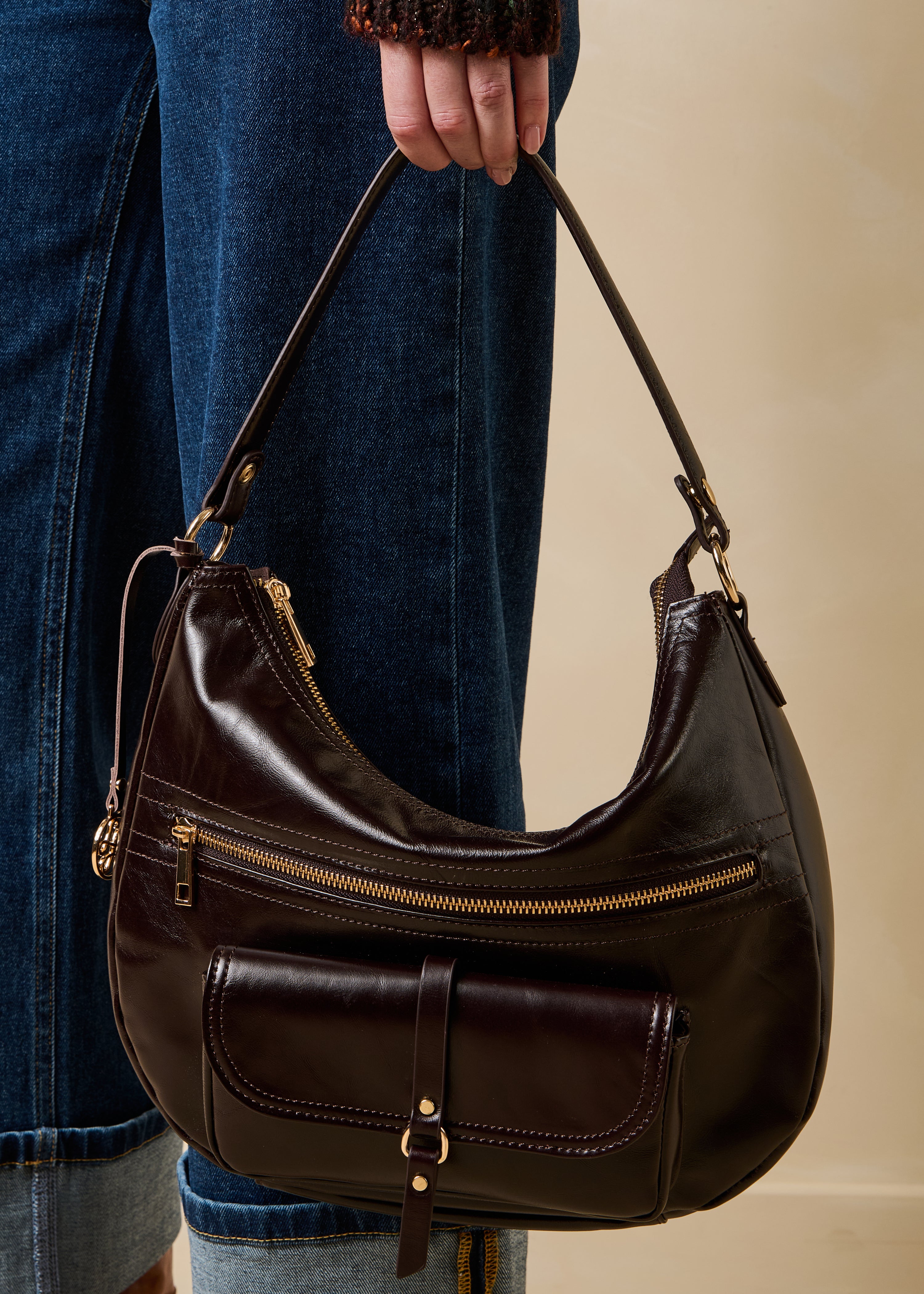 la-f-e-marabout-e-gluban-handtasche-braun-leder image 2