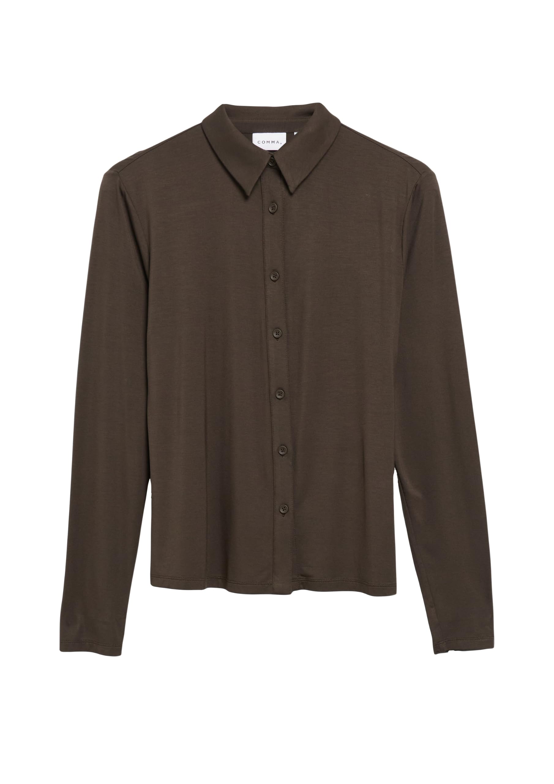 comma-blouses-jersey-bluse-hemdkragen-langarm-gr-e-40 image 4
