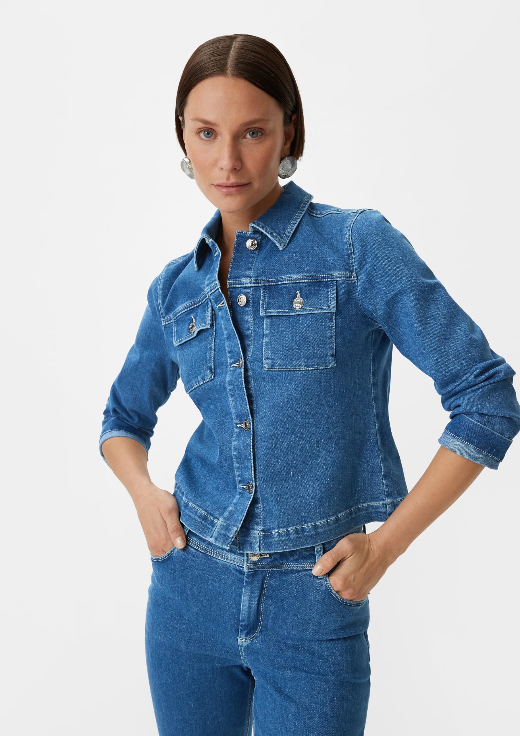 comma-jeansjacke-baumwollmix-jacke-blau image 3