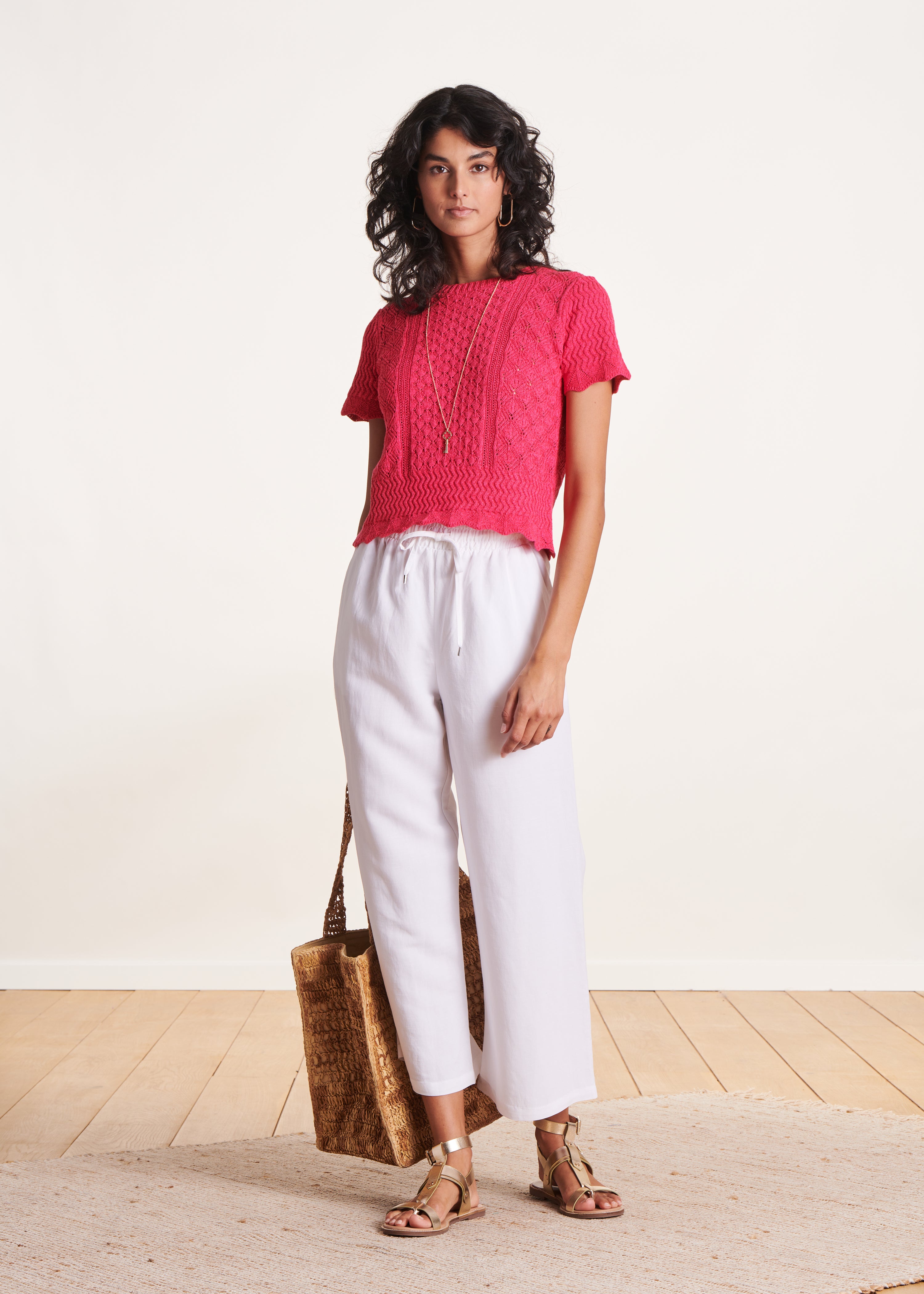 la-f-e-marabout-e-docile-kurzarm-pullover-pink-m image 2