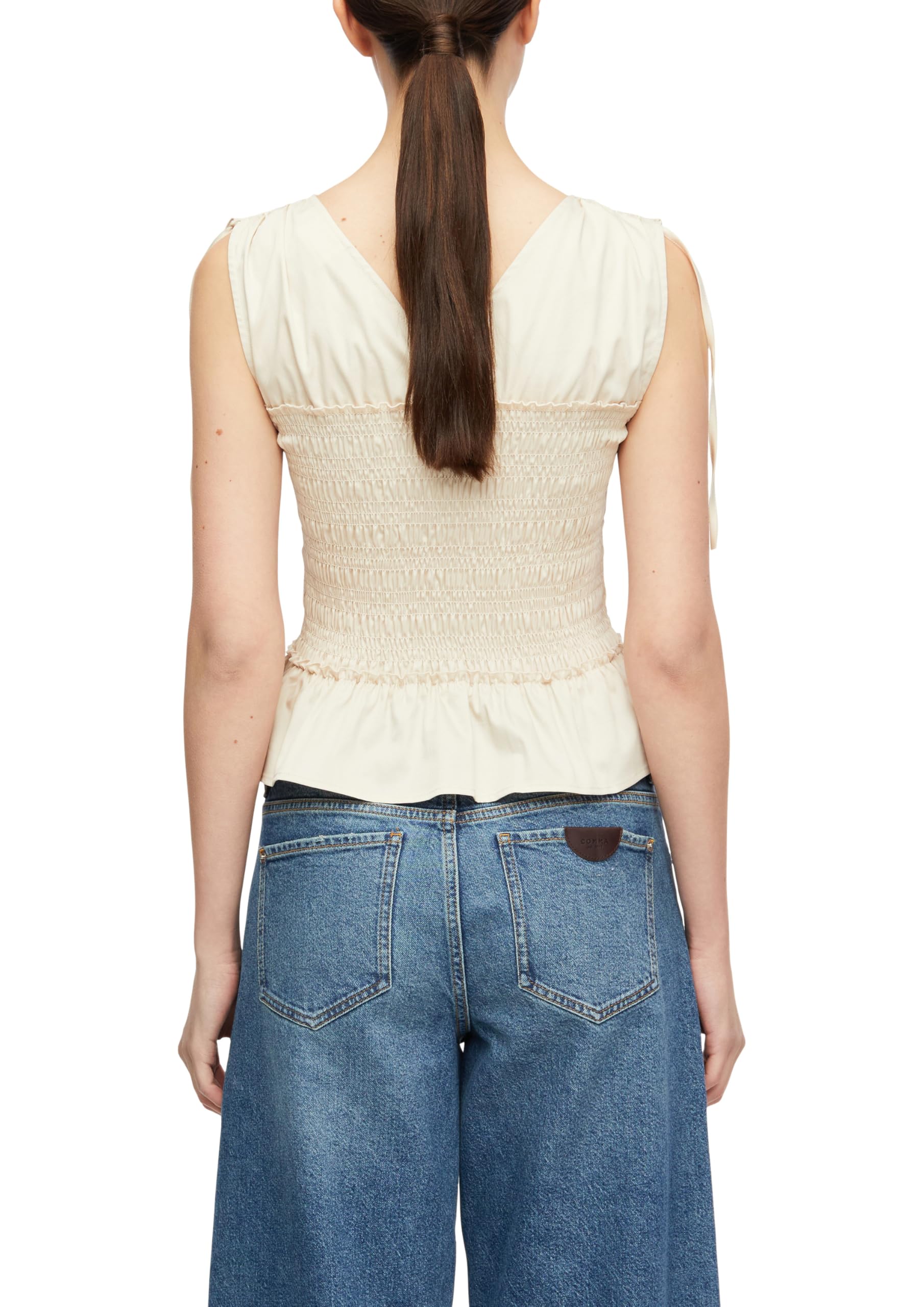 comma-bluse-2180557-rmellos-helles-beige-gr-34 image 2