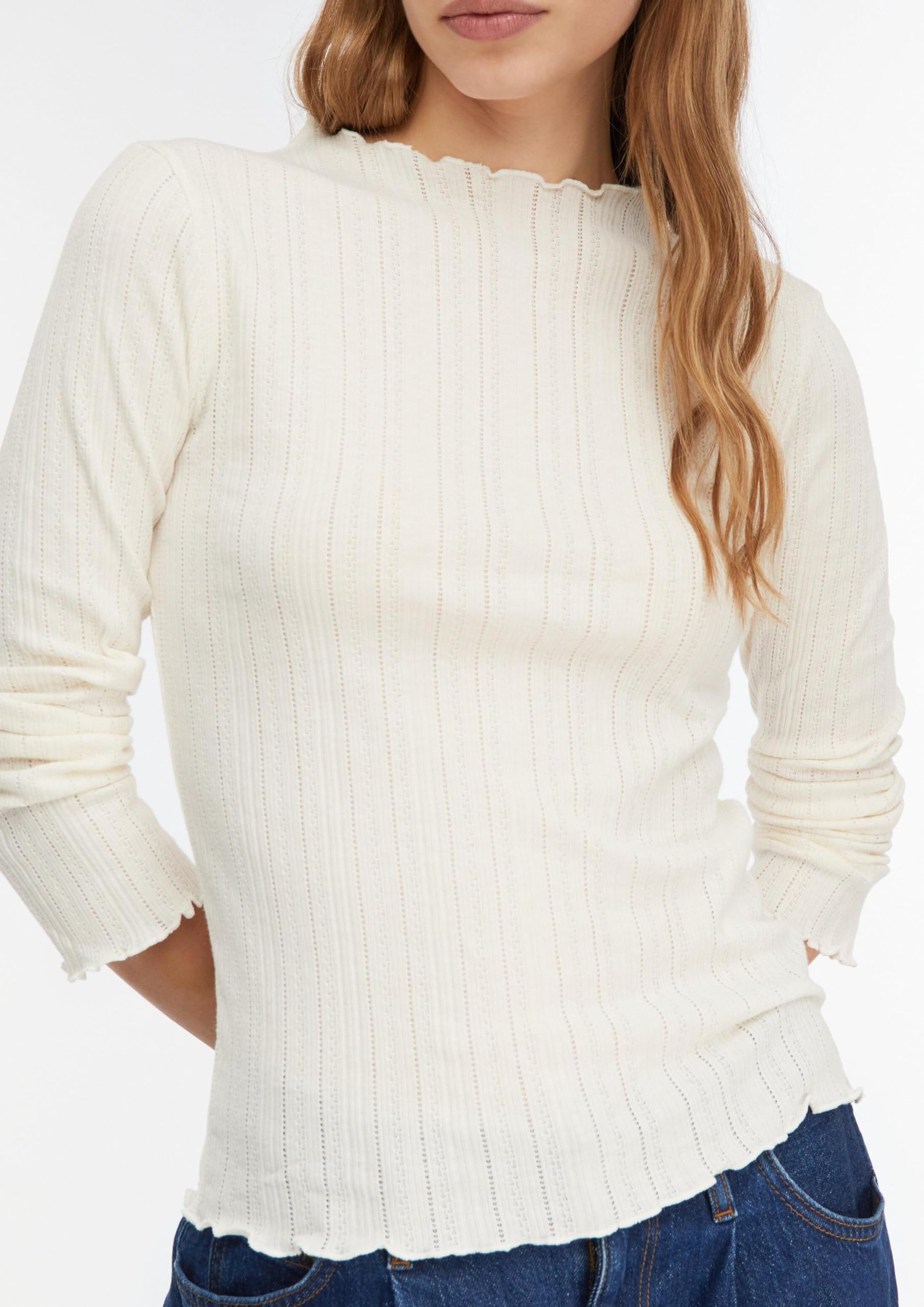 comma-t-shirt-2175710-langarm-ripp-creme-gr-34 image 4