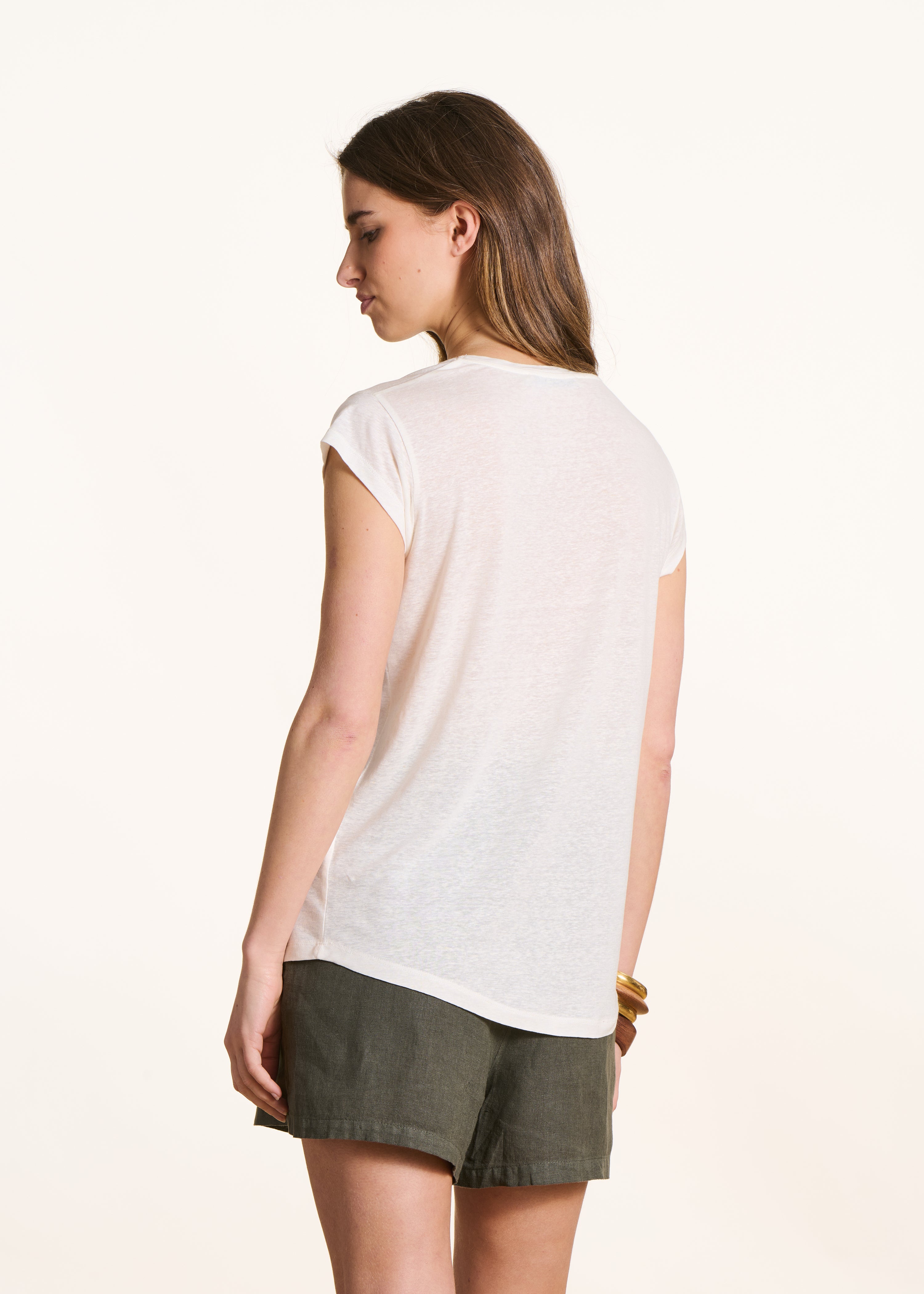 la-f-e-marabout-e-tops-t-shirts-t-shirt-ecru-lyocell-v-ausschnitt image 3