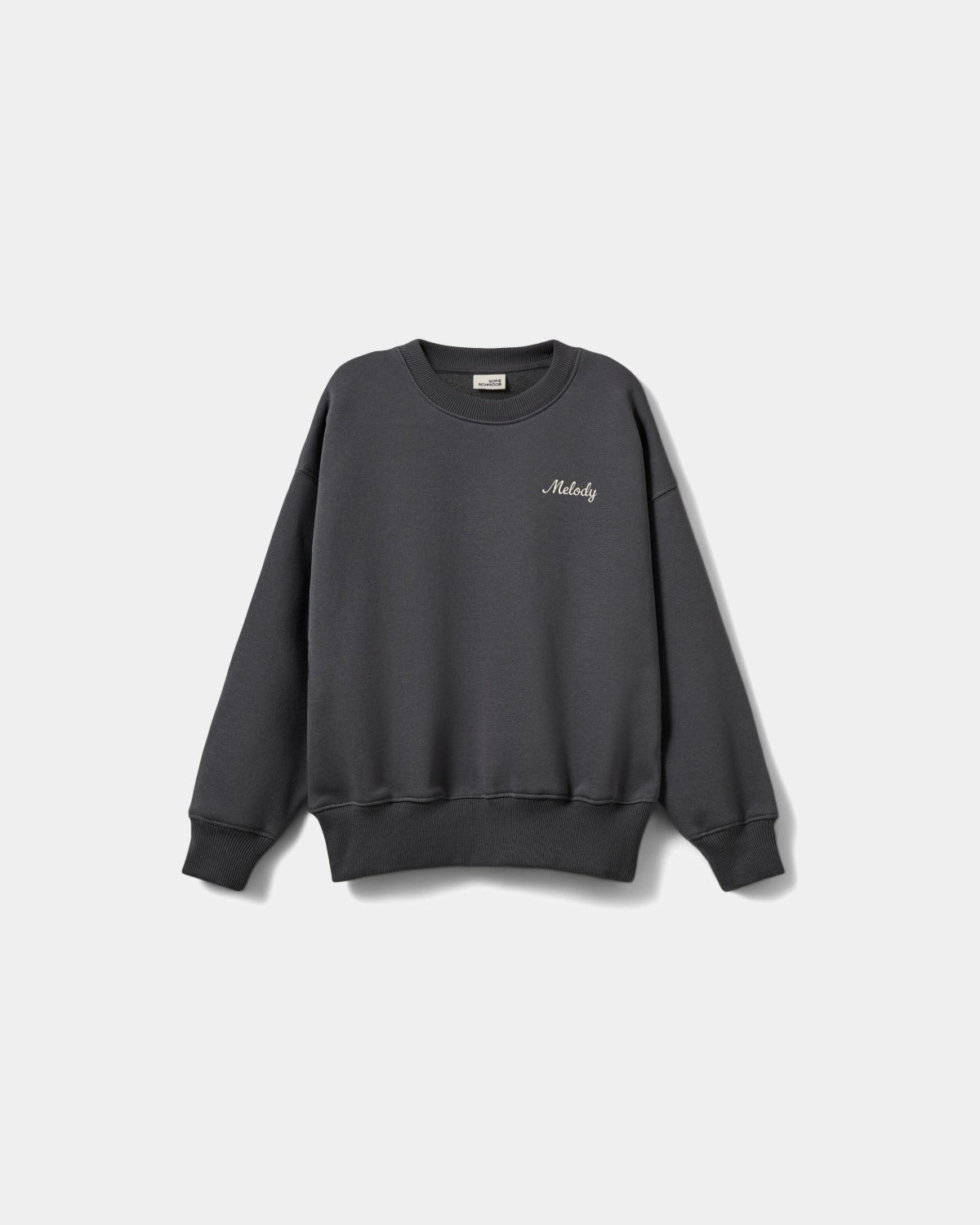 sofie-schnoor-young-elisy-sweatshirt-dark-grey-baumwolle-print image 1