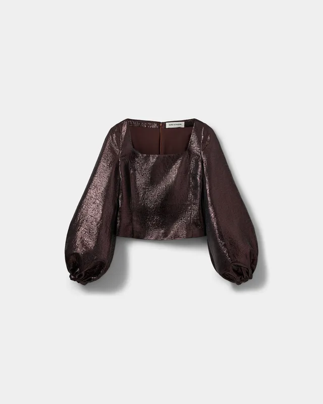 sofie-schnoor-women-hokiesw-bluse-dark-plum-jacquard image 1