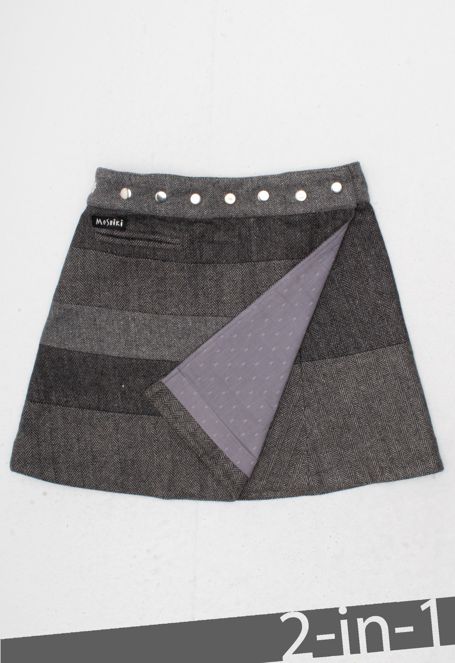 moshiki-hot-cookie-30-tweed-wickelrock-40-cm-gr-34-42-wendbar image 1