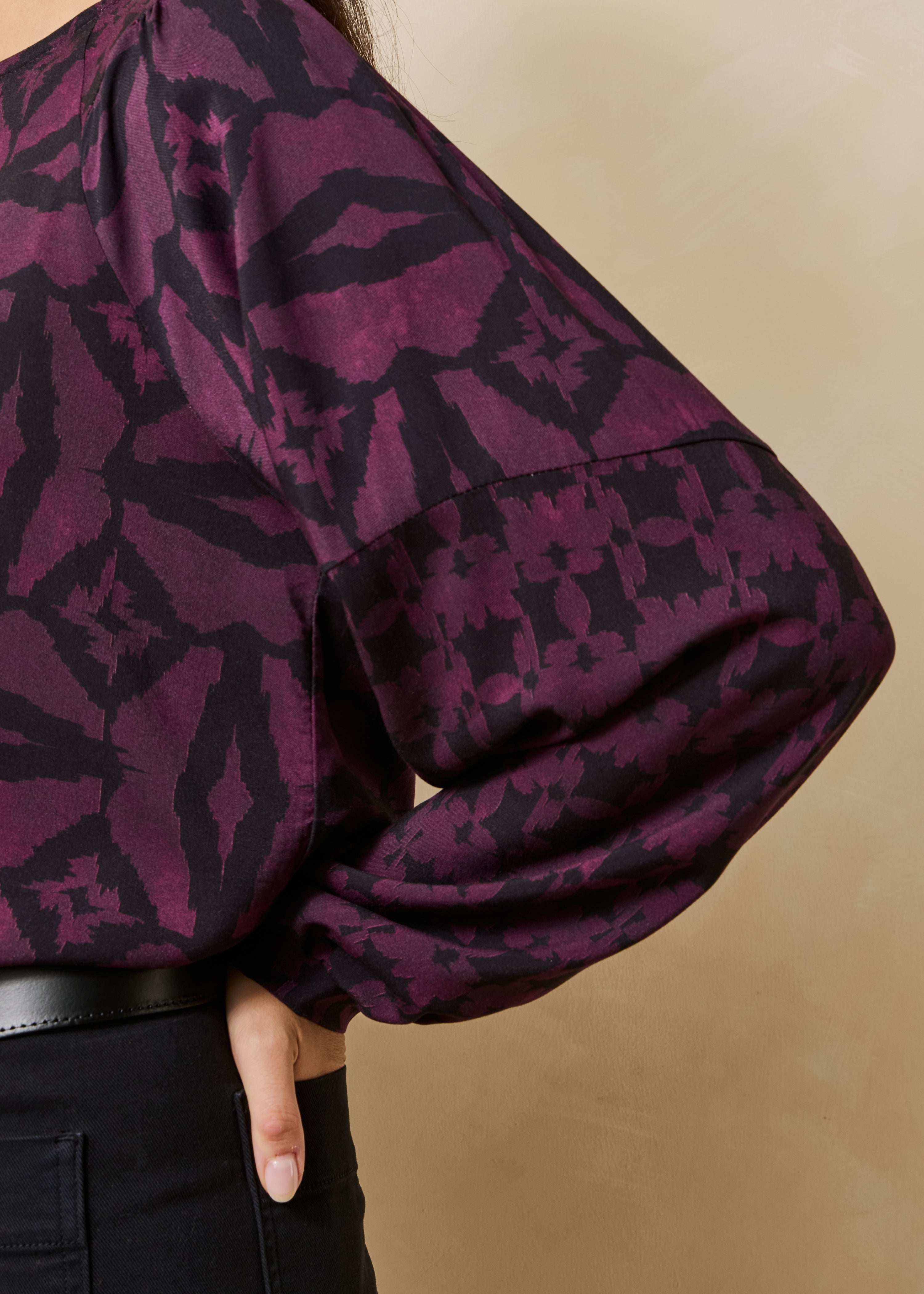 la-f-e-marabout-e-goplin-top-damen-schwarz-violett-print image 5
