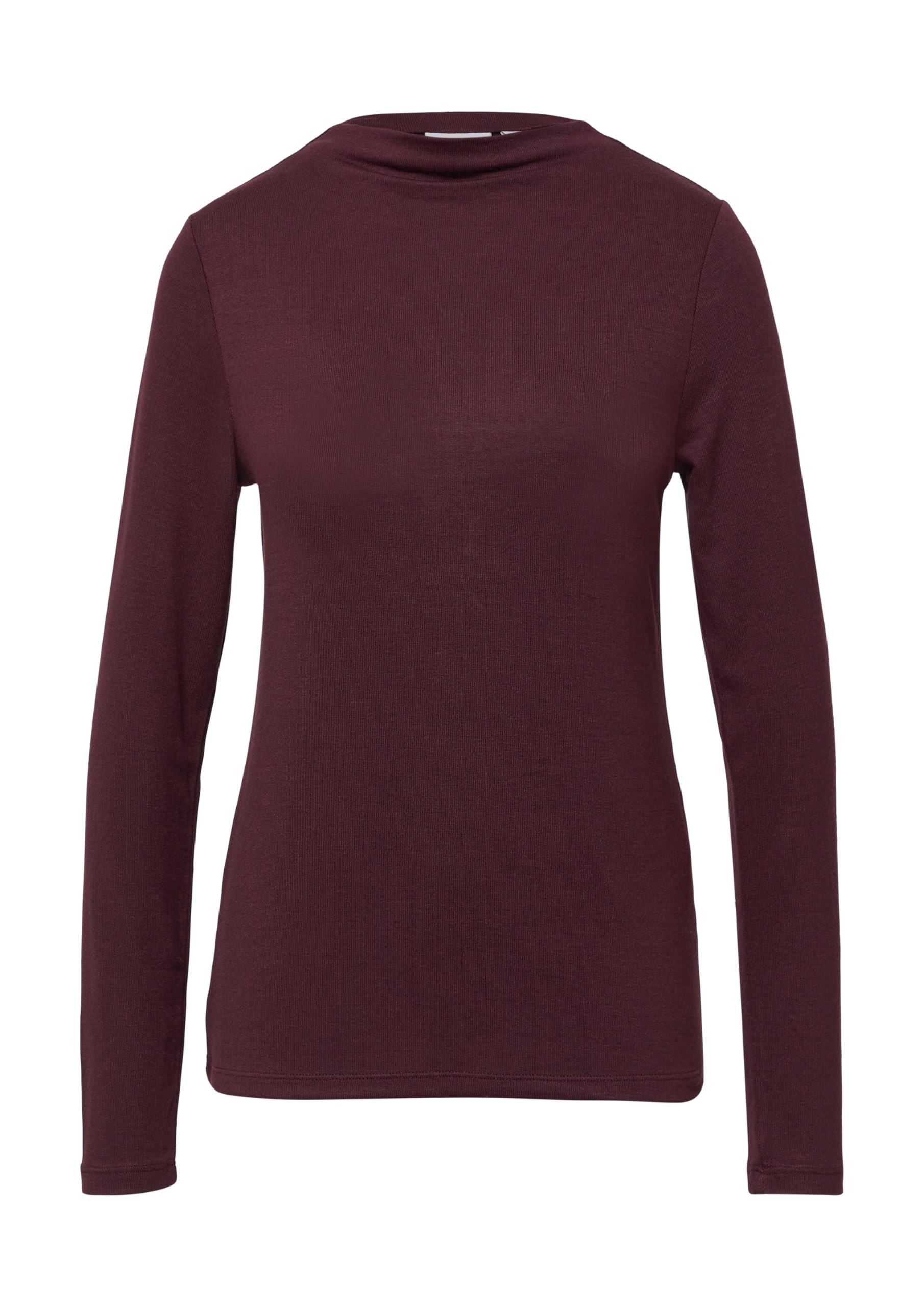 comma-langarmshirt-stehkragen-shirt-bordeaux-gr-44 image 3