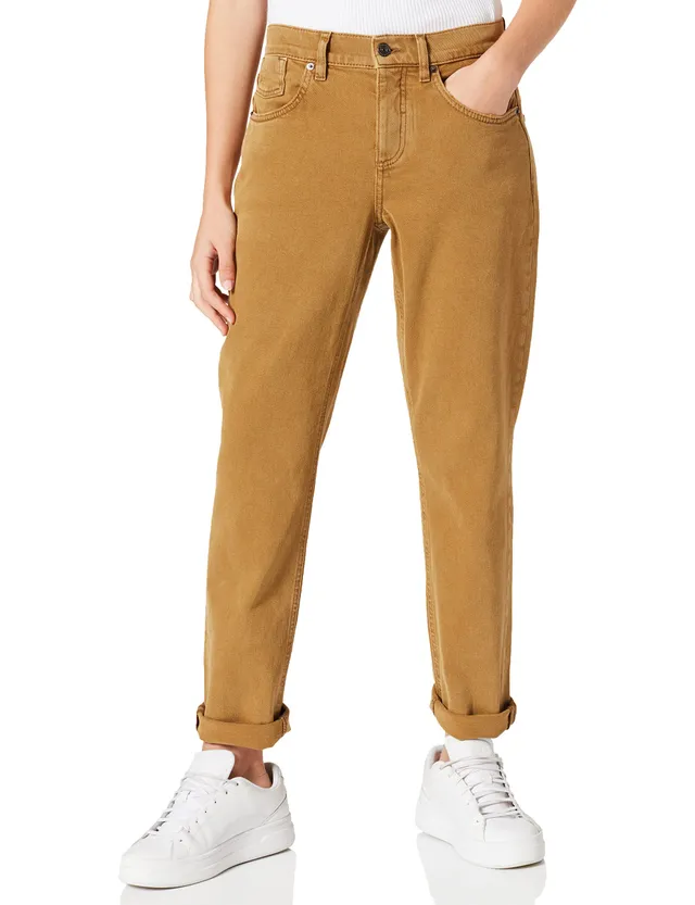 comma-freizeithose-damen-46-olive-brown-jeans-optik-baumwolle image 1