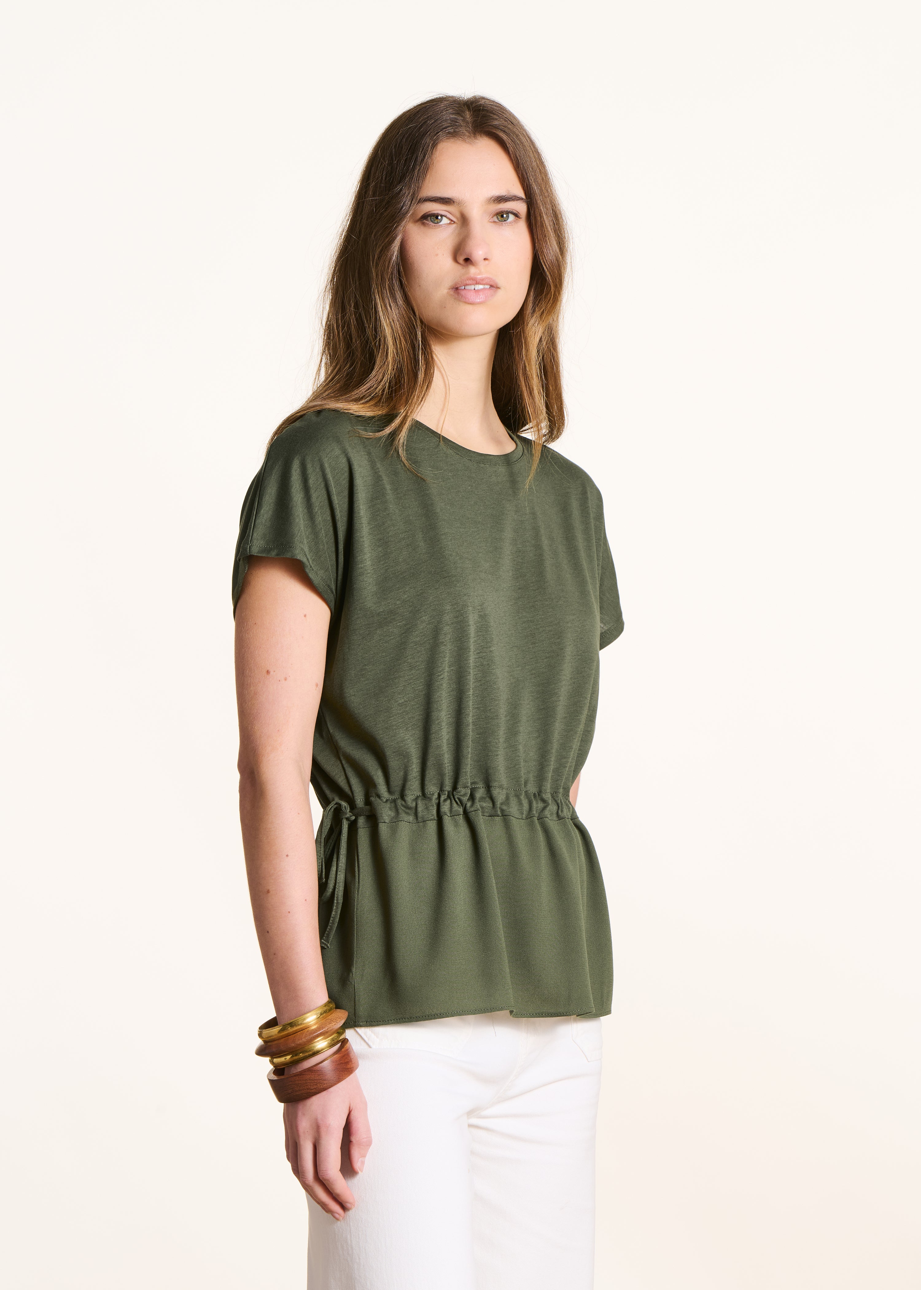 la-f-e-marabout-e-finesse-t-shirt-kaki-gr-s-lyocell image 1