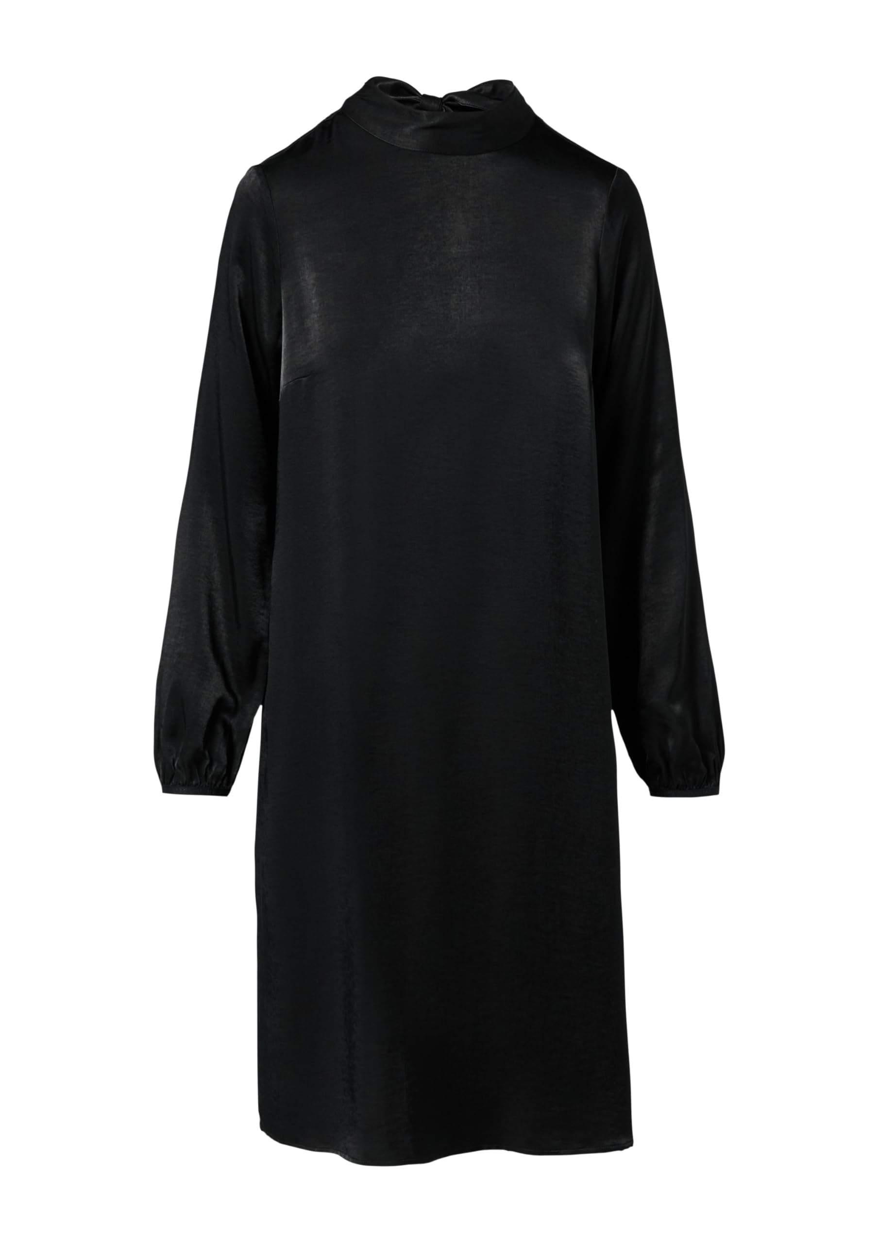 comma-viskosemix-kleid-mit-bindedetail-web-kleid-t-rkisblau image 3