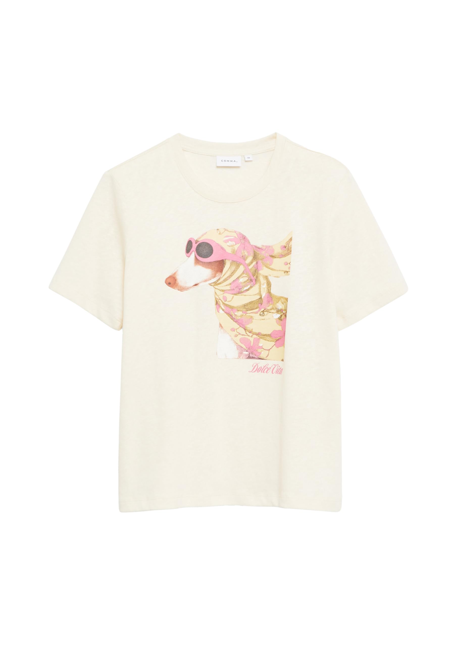 comma-t-shirt-flammgarn-rundhals-regular-fit-gr-46 image 4