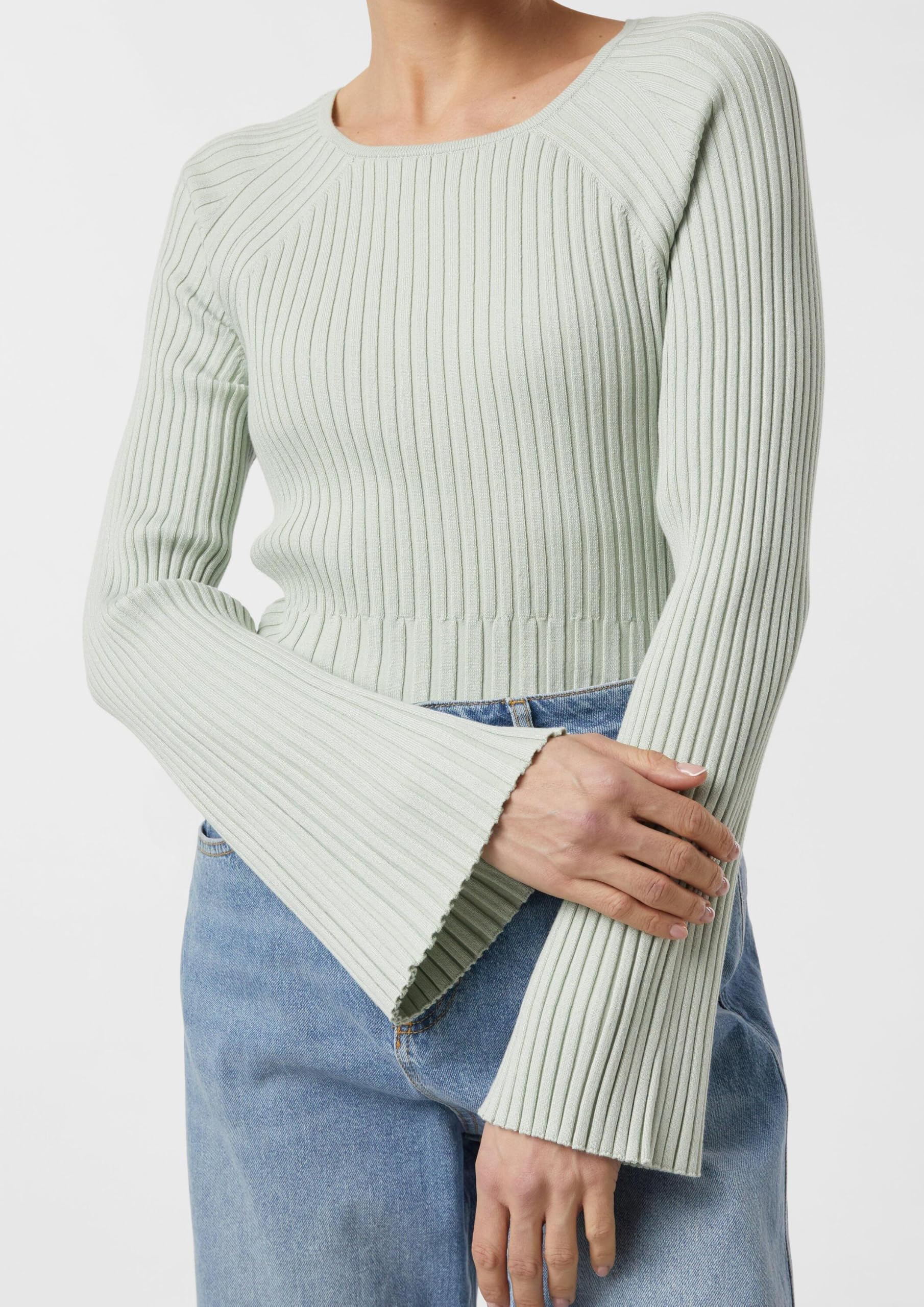 comma-strickpullover-slim-fit-creme-rundhals-rippoptik image 4