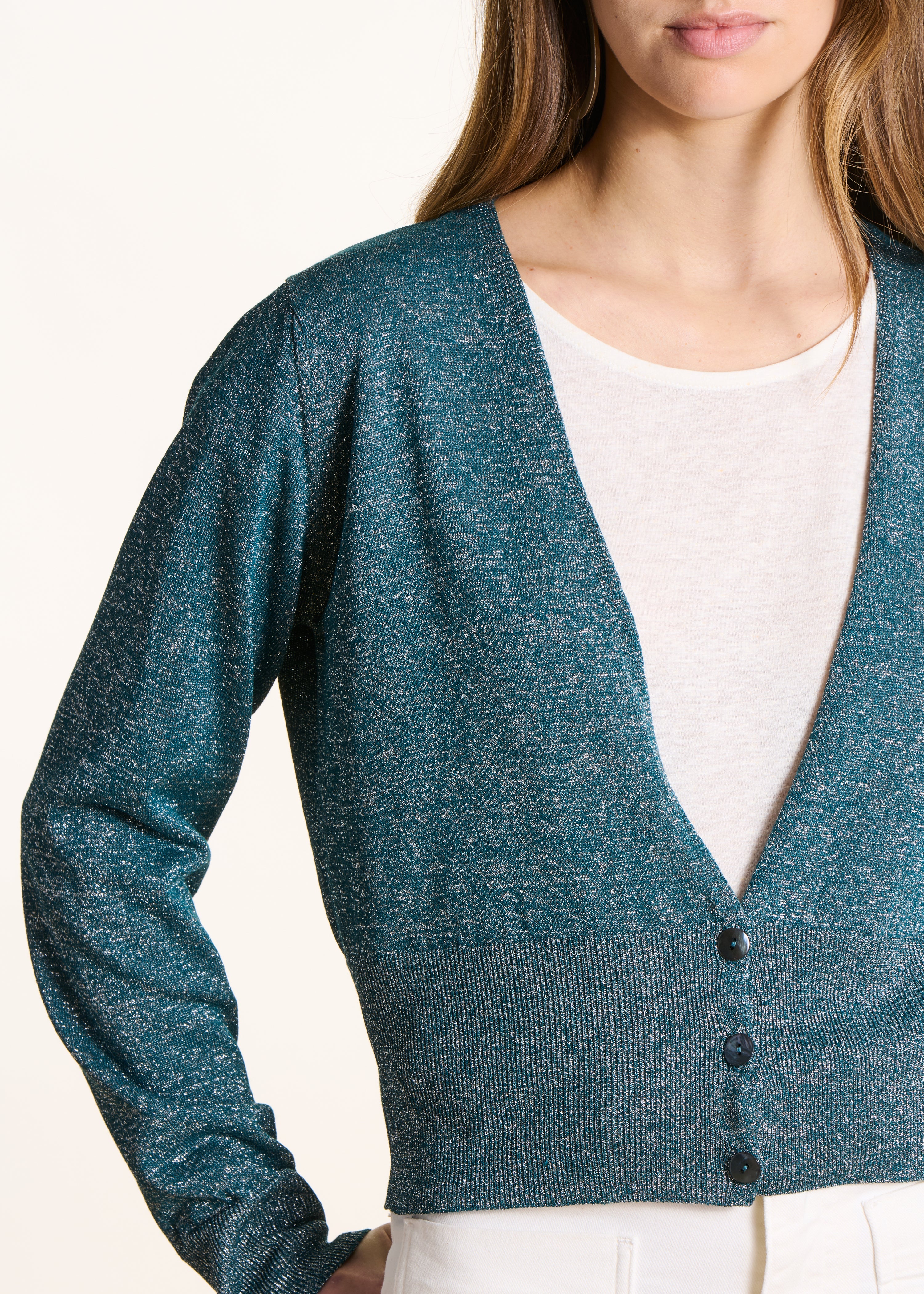 la-f-e-marabout-e-pulls-gilets-cardigan-petrol-v-ausschnitt image 5