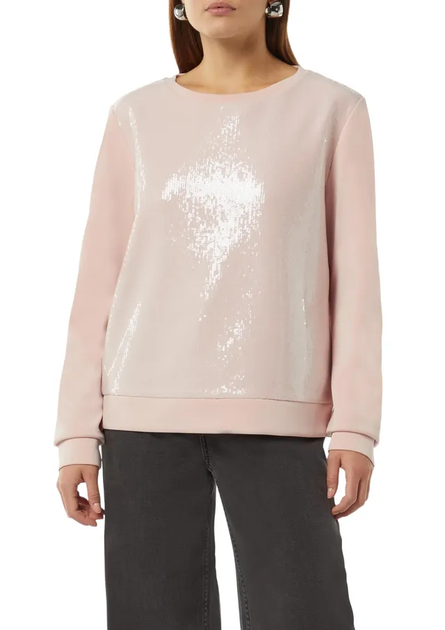 comma-sweatshirt-pailletten-besatz-damenpullover-glitzer image 1